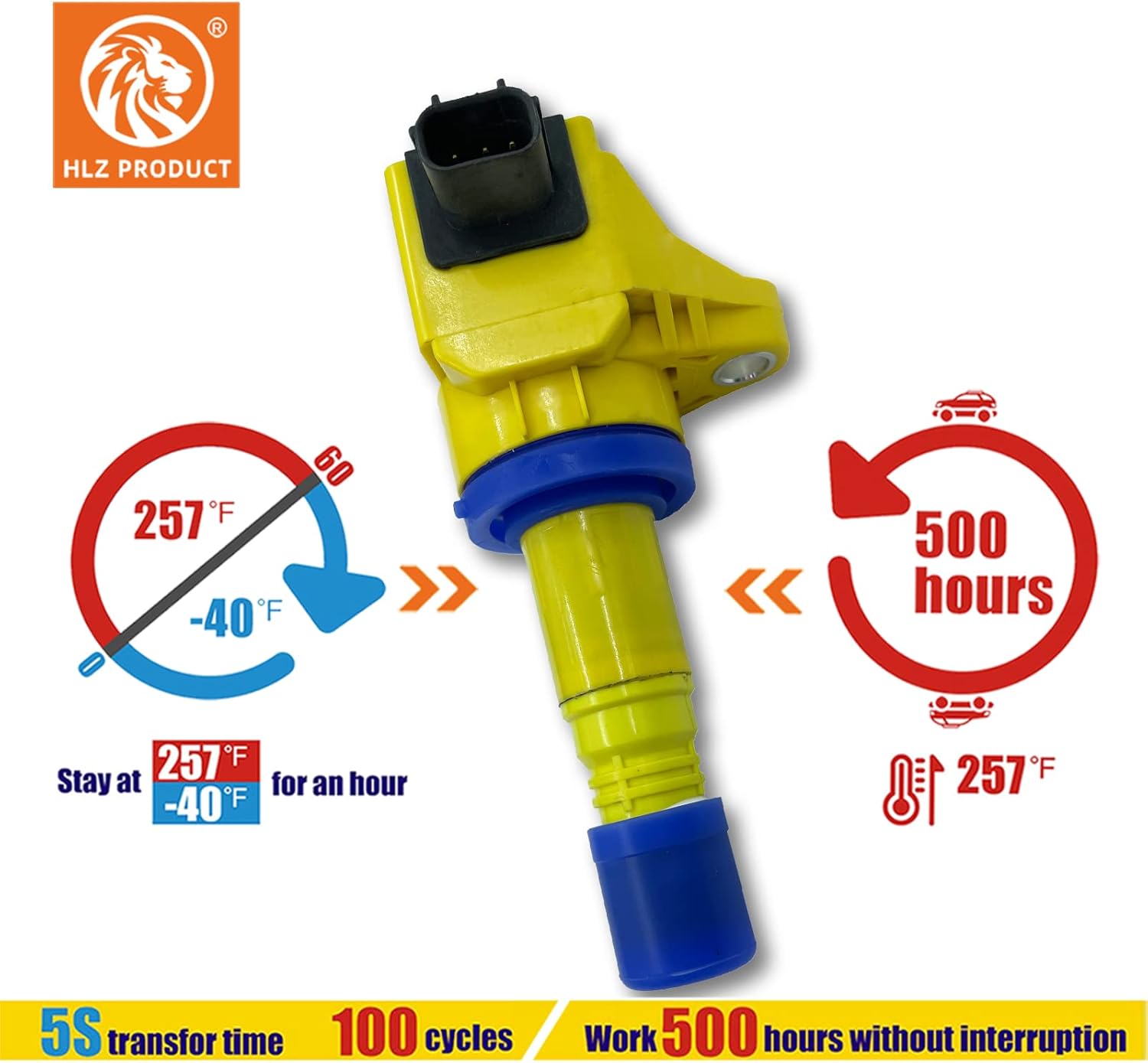 Set of 4 HIGH PERFORMANCE Ignition Coil Pack Compatible with Honda Acura Civic HR-V ILX 1.8L 2.0L R18 R20 Replacement for C1823 UF672 30520R1AA01