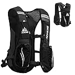 Azarxis Hydration Running Vest Backpack Pack 5.5L for Women and Men Jogging Trail Race Marathon Cycling Hiking (Black Backpack Only)