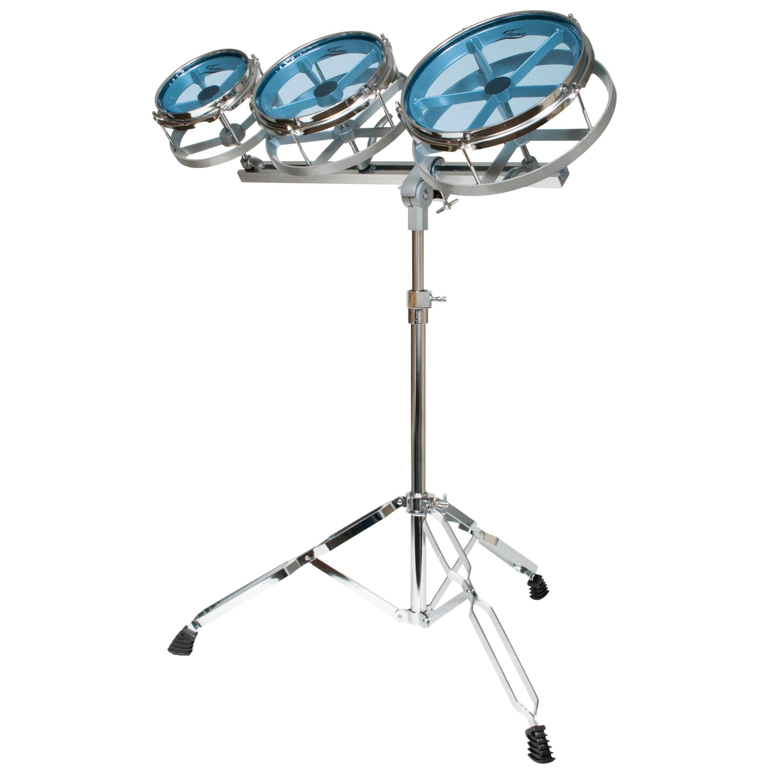 Fame Roto-TomSet 6810, 6", 8", 10", Stimmbar, Synthetik-Felle, Latino-Sound, Inklusive Höhenverstellbarem Ständer