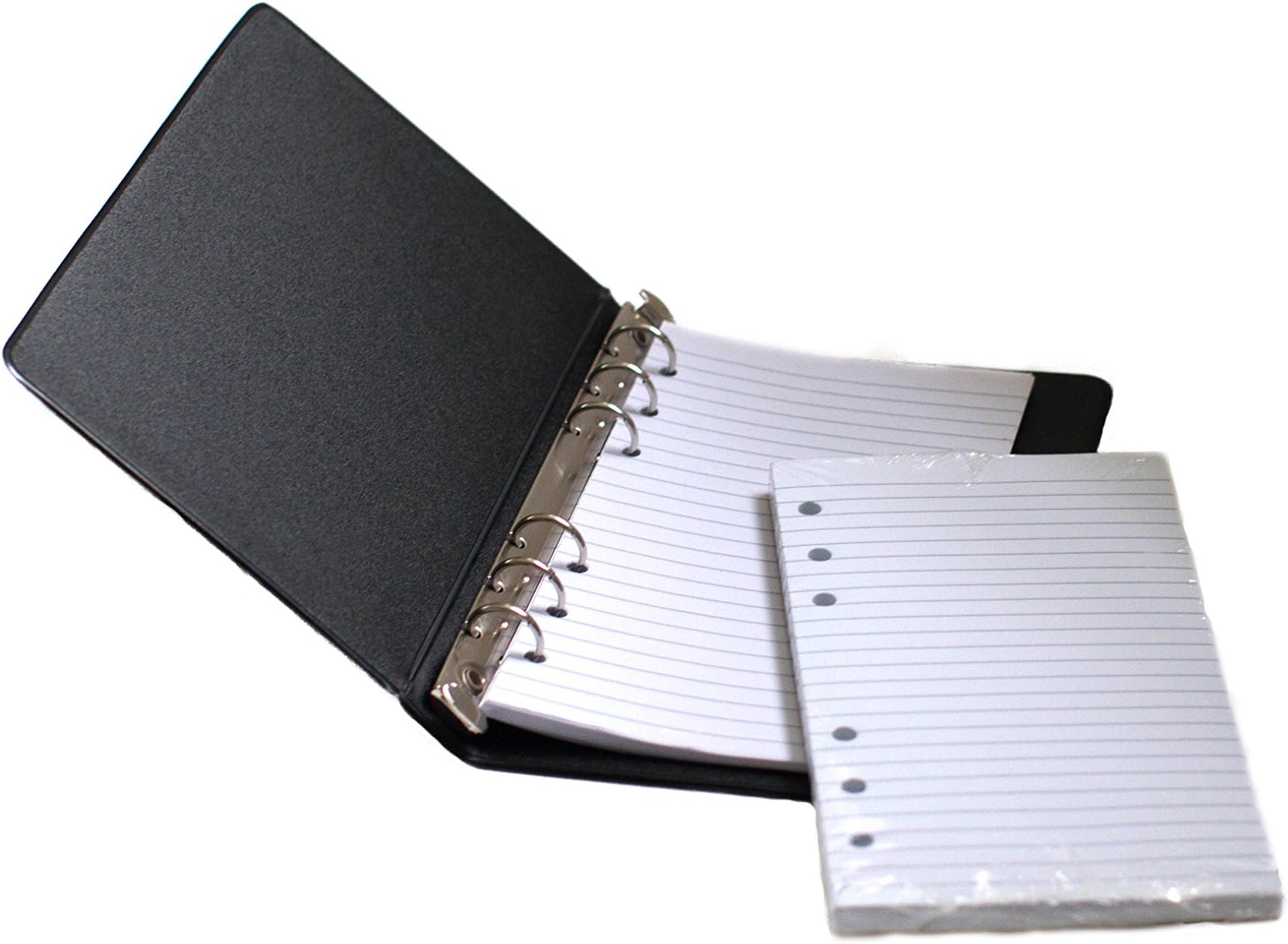 SPPRANDOM HNR essentials Loose-Leaf Memo Book, 6 3/4 x 3 3/4", 6-Ring Binder, 80 Pages + Free Refill 80 Pages