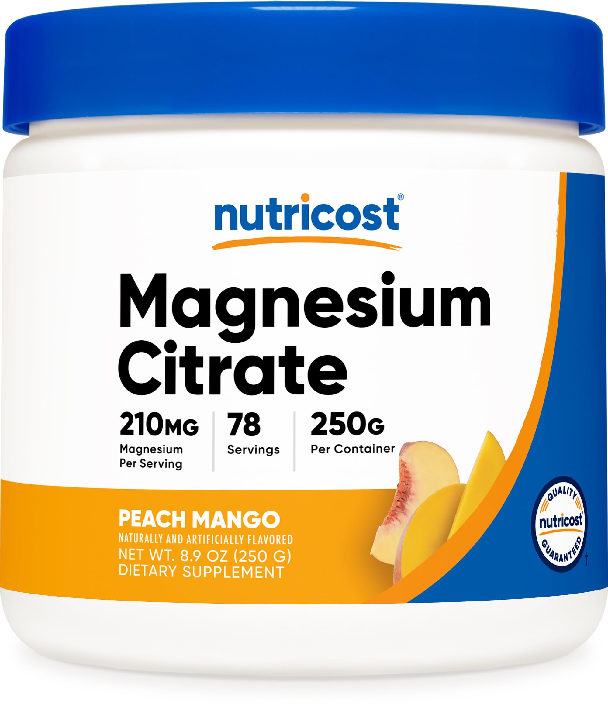 Nutricost Magnesium Citrate Powder (Peach Mango, 250 Gram)