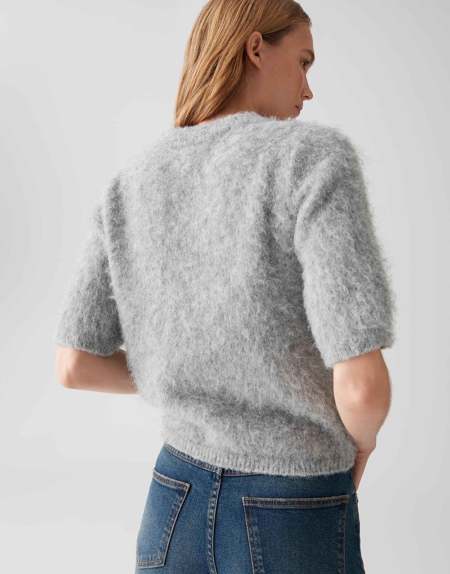 OPUS Damen Pullover | PLAUSH Regular Kurzarmpullover mit Wollanteil
