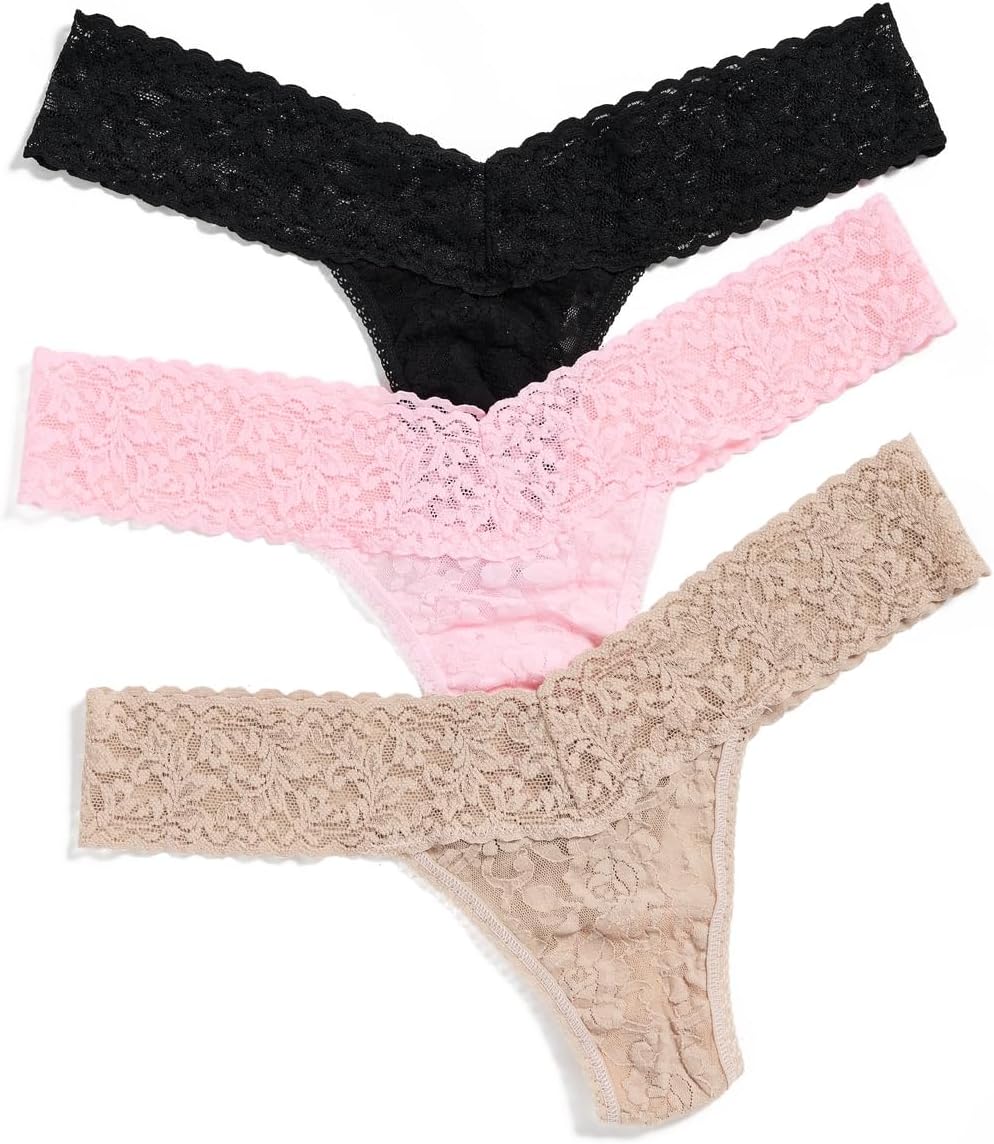 hanky panky - Signature Lace Original Rise Thongs | One Size 4-14 | Womens Underwear, Lacy Lingerie | 3 or 5 pack