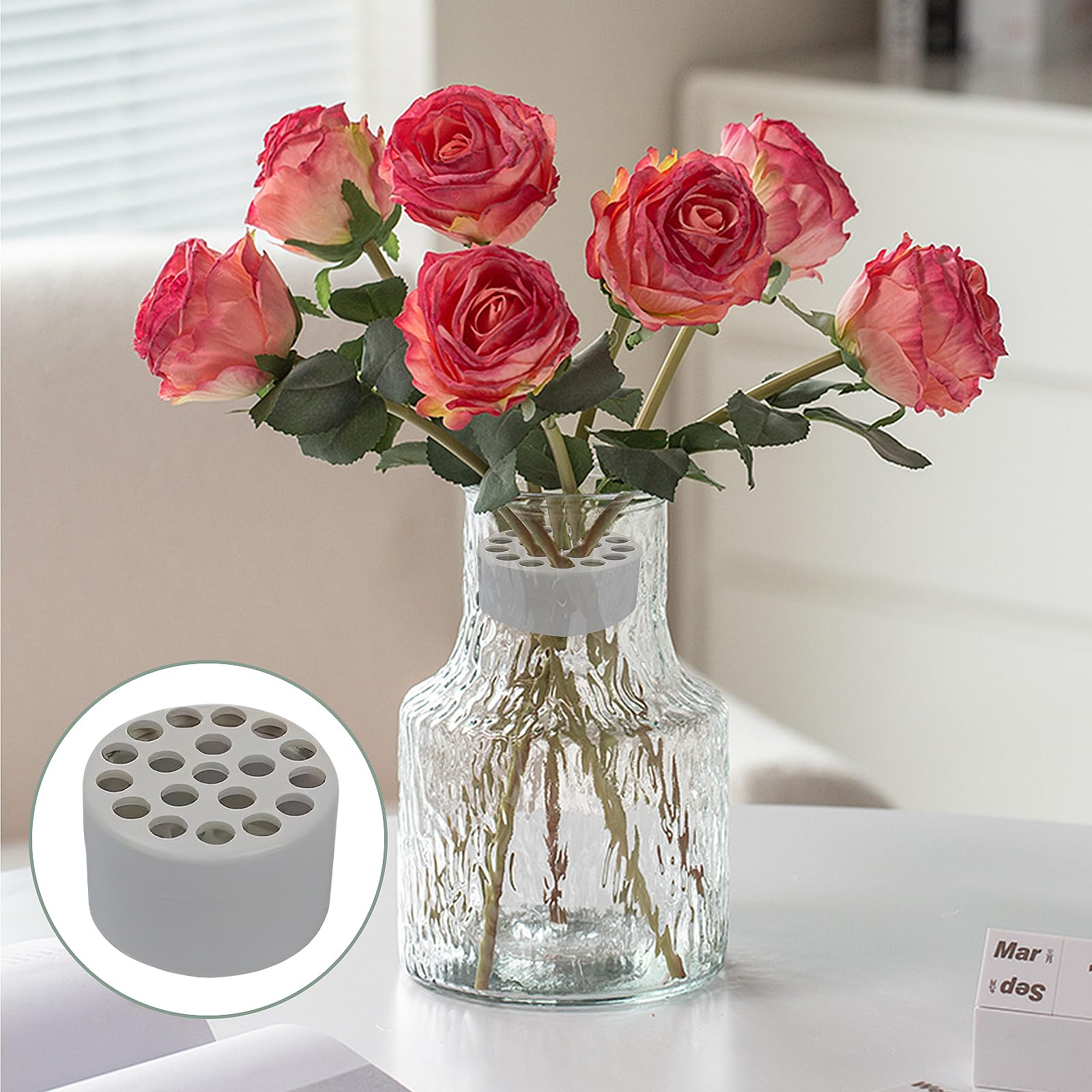 6 Stück Hanataba Blumenhalter, Blumenhalter Ikebana Drehbarer Blumenhalter Spiral Ikebana Stielhalter Wiederverwendbare Bouquet Twisters für DIY Blumenstrauß Vase