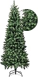 PUNKZZ1.8M(5.91 FT/72”) Árbol de Navidad Artificial, Árbol de Navidad Verde, con Base Metálica de Pintura Horneada, Decoración Navideña para Interior y Exterior, Regalo de Navidad (Lapiz)