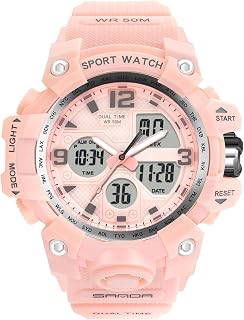 rorios Damen Uhren Digital Quarz Armbanduhren Wasserdicht Sportuhr Militär Uhren mit Alarm Timer Elektronische Multifunktions Uhr für Damen, (AA-YE022)