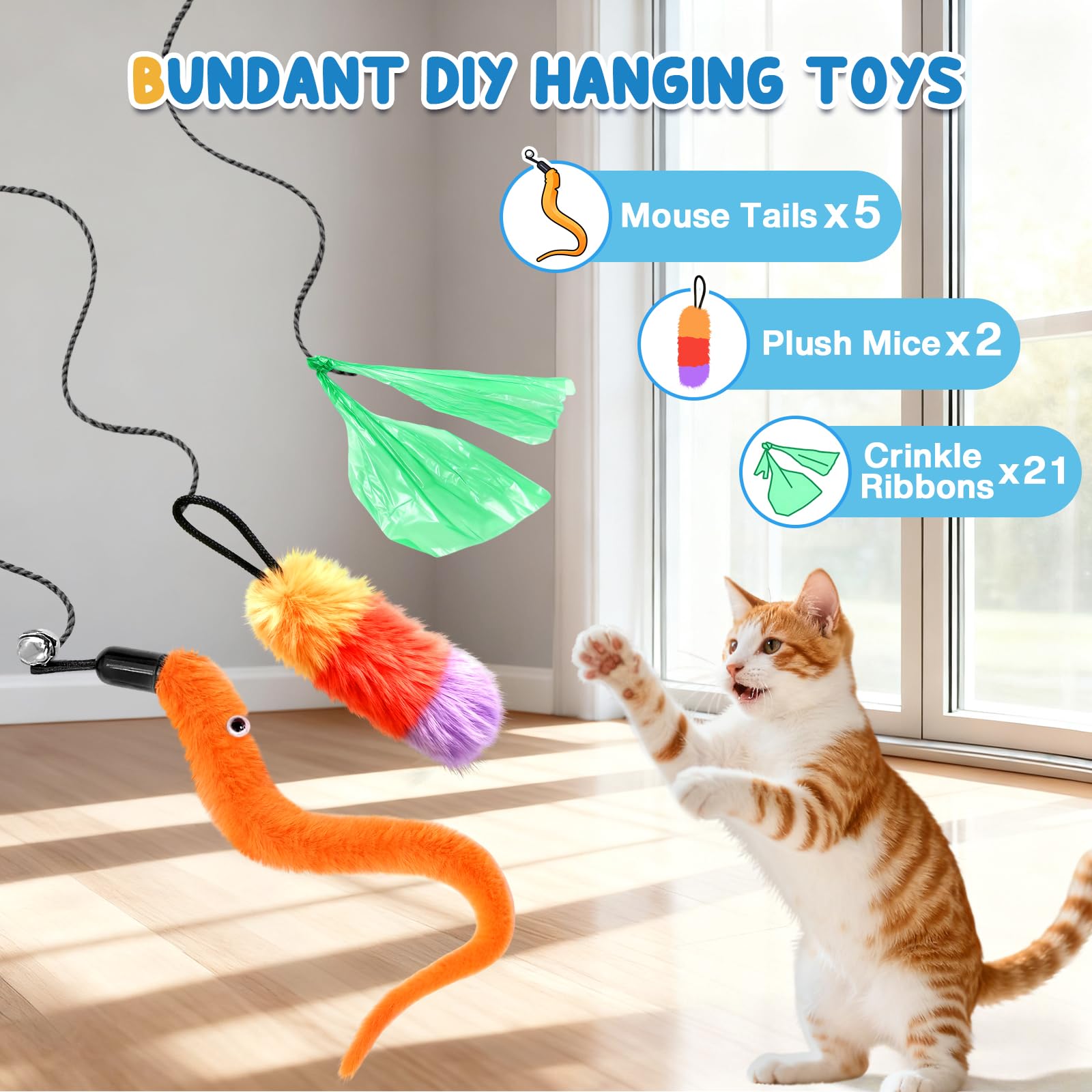 DoubleCare Jouet électrique pour chat et jouet d'intelligence pour chat automatique/télécommandé, jouet interactif pour chats domestiques avec vitesse réglable