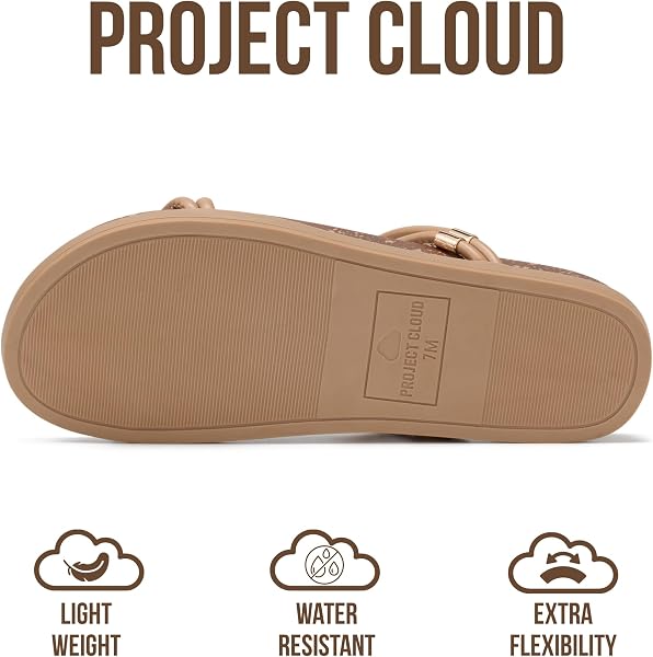 Project Cloud Summer Slides for Women 2026 with Plush and Soft Insole Womens Sandals Comfortable - Non-Slip and Lightweight Sandals Women Footwear - 4