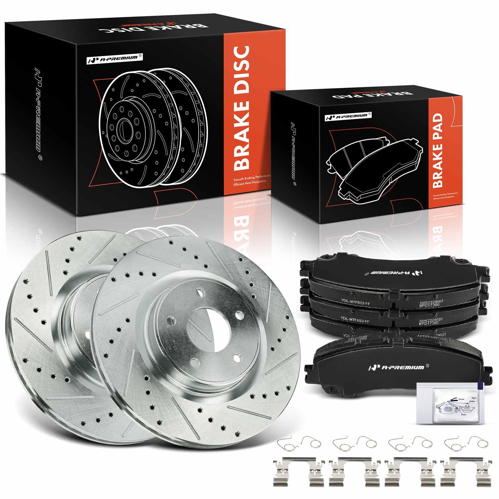 Amazon.com: A-Premium 12.60 inch (320mm) Front Drilled and Slotted
