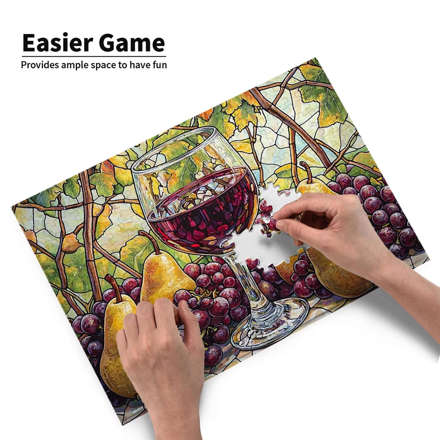 Puzzle 156 x 105 cm, 5000 sztuk puzzli dla dorosłych, prezent rocznicowy, prezent świąteczny, dekoracja domu, zapobieganie zwyrodnieniu mózgu u osób starszych (czerwone winogrona) w-679