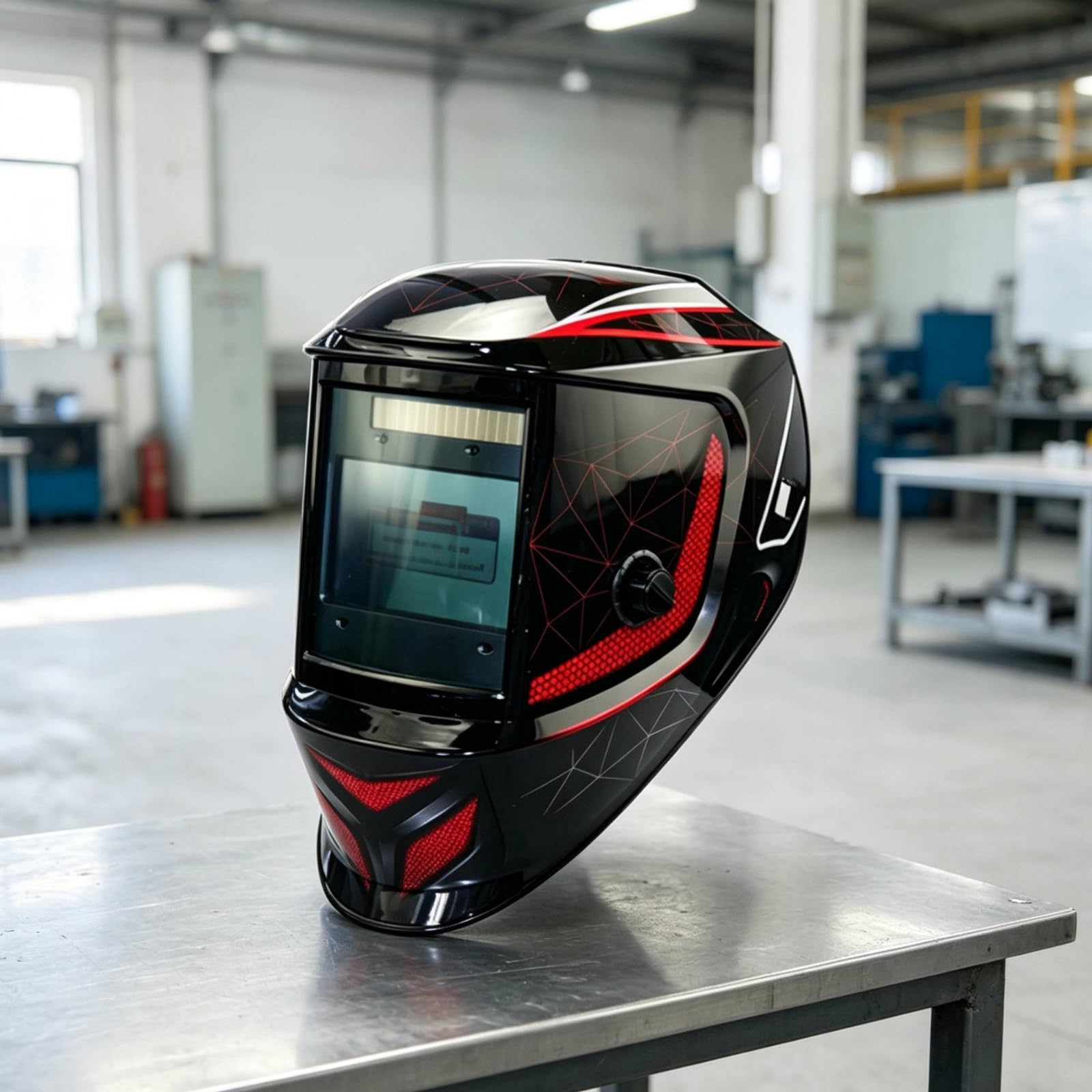 Protector Facial Soldar con Oscurecimiento Automático Profesional Casco Soldadura Fotosensible Ajustable Pantalla para Aficionados Al Bricolaje