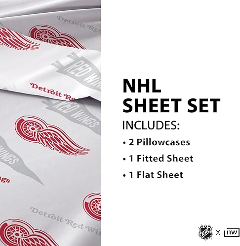 Miniatura 50 de NORTHWEST NHL Pittsburgh Penguins - Juego de sábanas tamaño Queen Pingüinos de Pittsburgh,Boston Bruins,Blackhawks de Chicago,Detroit Red Wings,Los