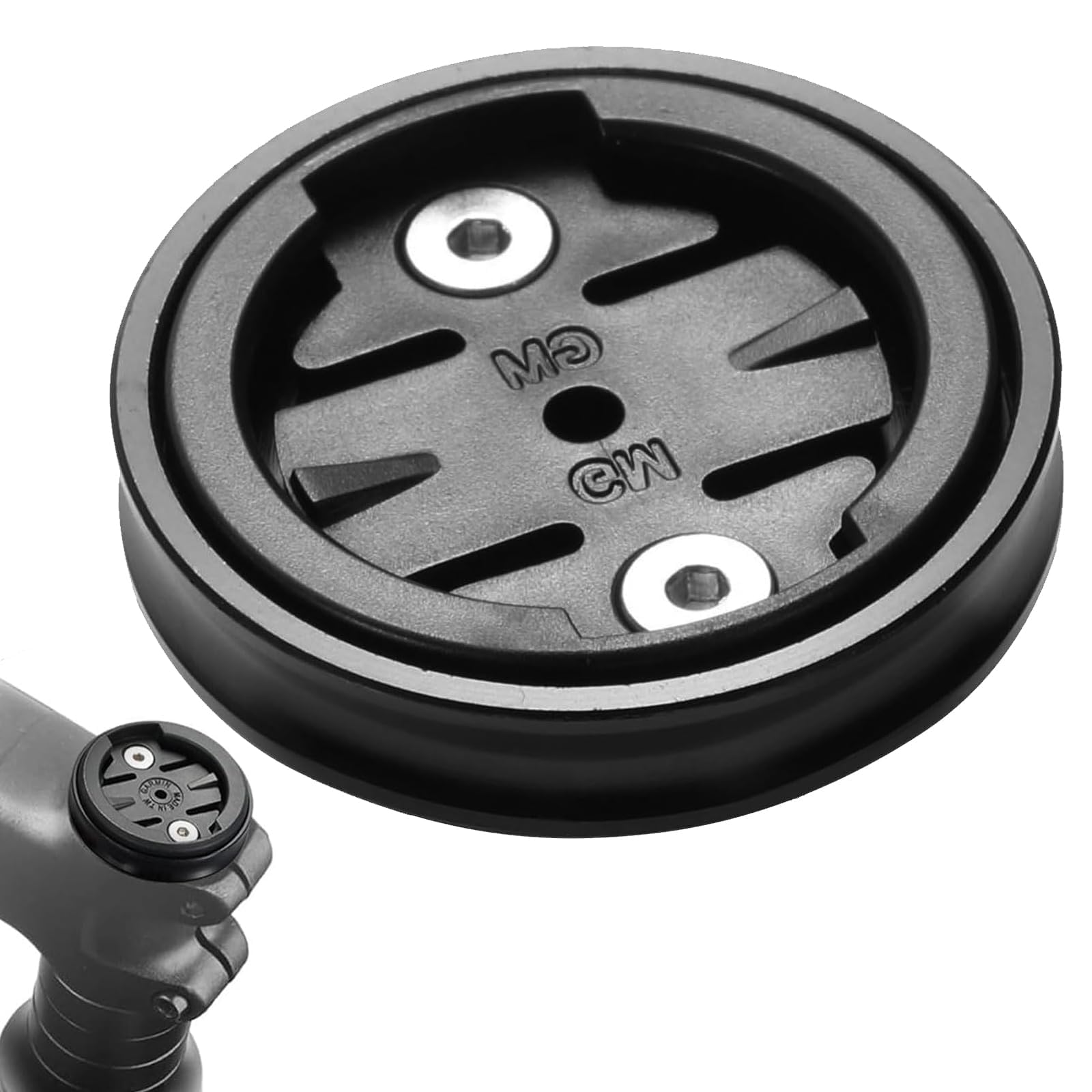 aiyraa Universal Bicycle Stem Top Cap Computer Mount, Secure Garmin Mount for Garmin Edge 25/200/500/520/800, Bike Stem Top Cap, Bicycle Stem Headset Cap Mount，Bike Mount for Garmin Watch