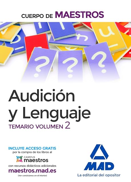 Portada de Cuerpo de Maestros Audición y Lenguaje. Temario Volumen 2