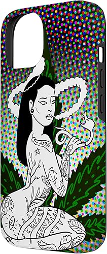 Miniatura 5 de Funda de regalo para iPhone 13 Pro Max Weed Smoking Babe Marihuana Cannabis Smoke Stoner 420
