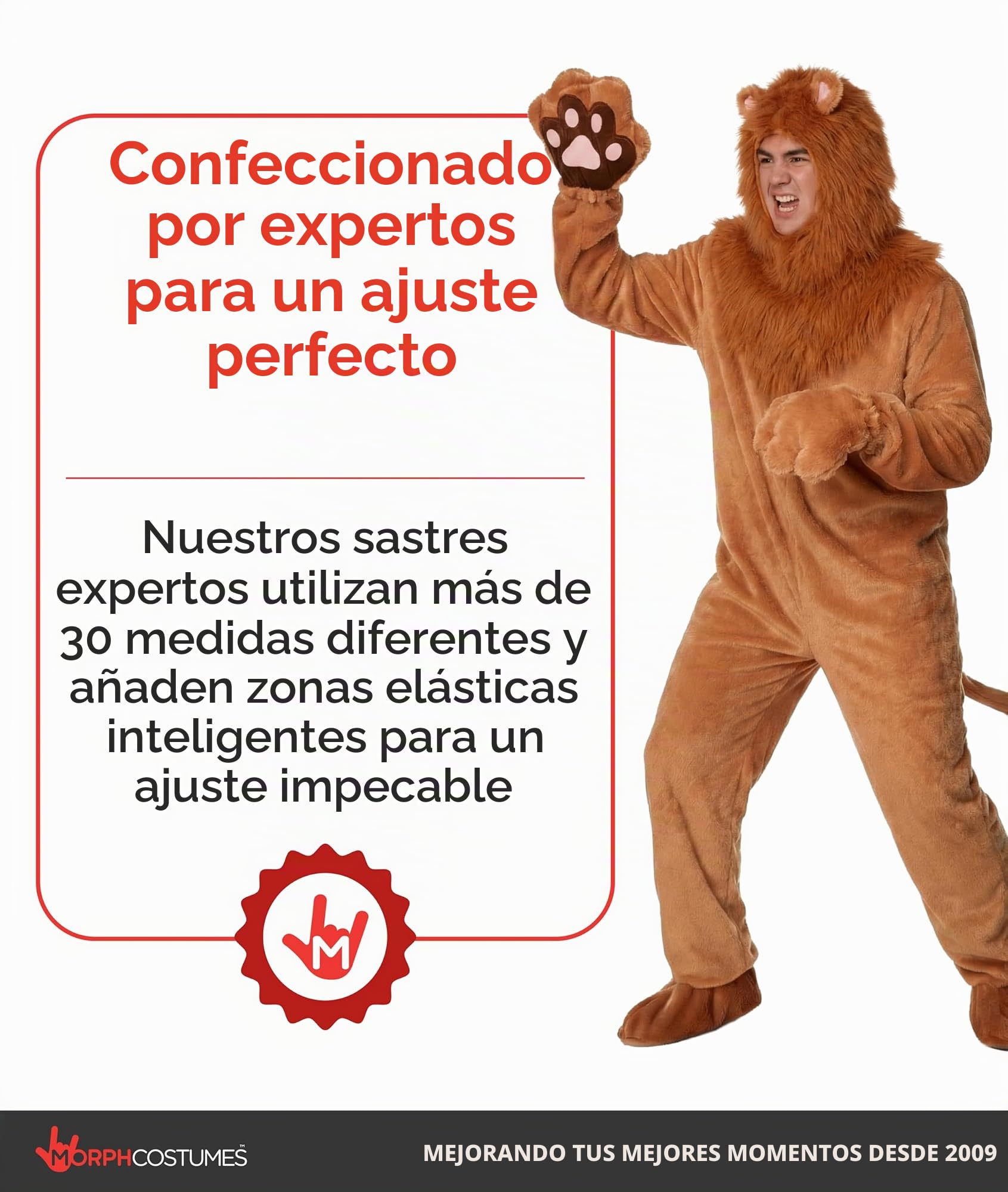 Morph Disfraz de Leon Adulto, Disfraces León Hombre, Disfraces León Adulto, Traje Animal, Disfraz Carnaval Hombre