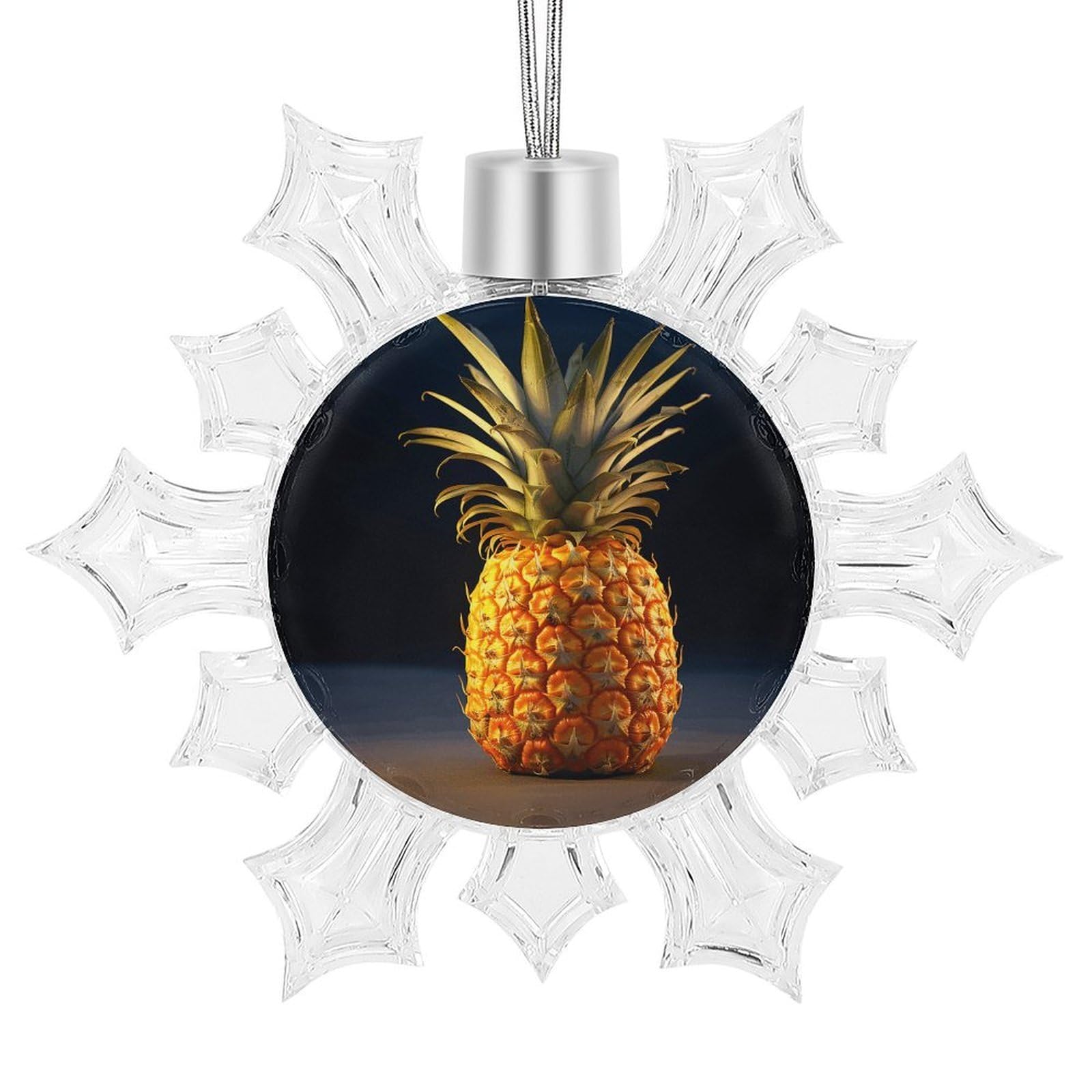 Pineapple Fruit Snowflake Ornaments Cute Snowflake Pendant Exquisite Christmas Tree Ornaments for Christmas Weddings New Year Birthday Holiday Celebration