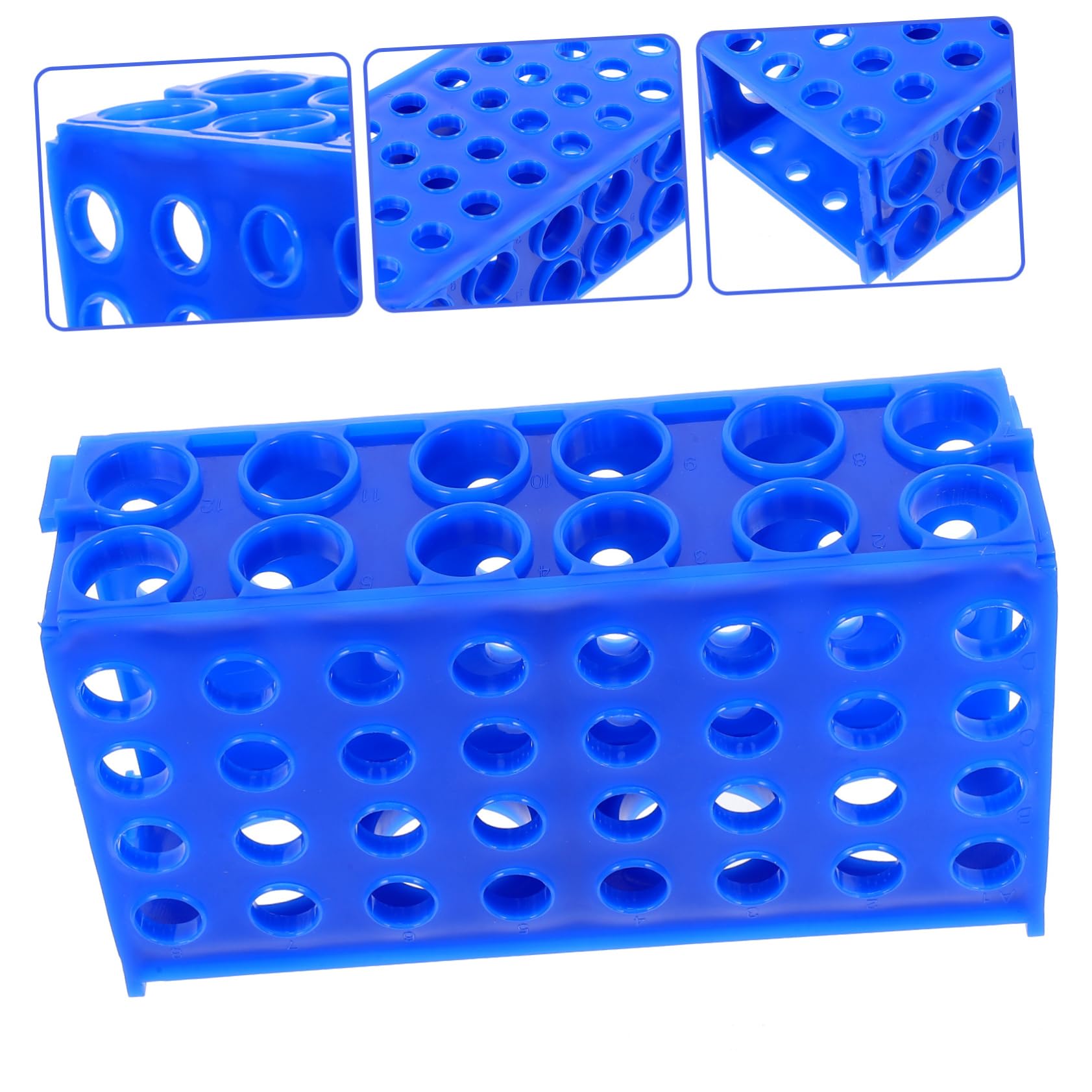 5stücke Test Tube Rack Für Labor Abnehmbarer Reagenzglasständer Zur Organisation Von Teströhren Vielseitig Einsetzbar Chemie Und Biologie Einfache Reinigung Und Stabile