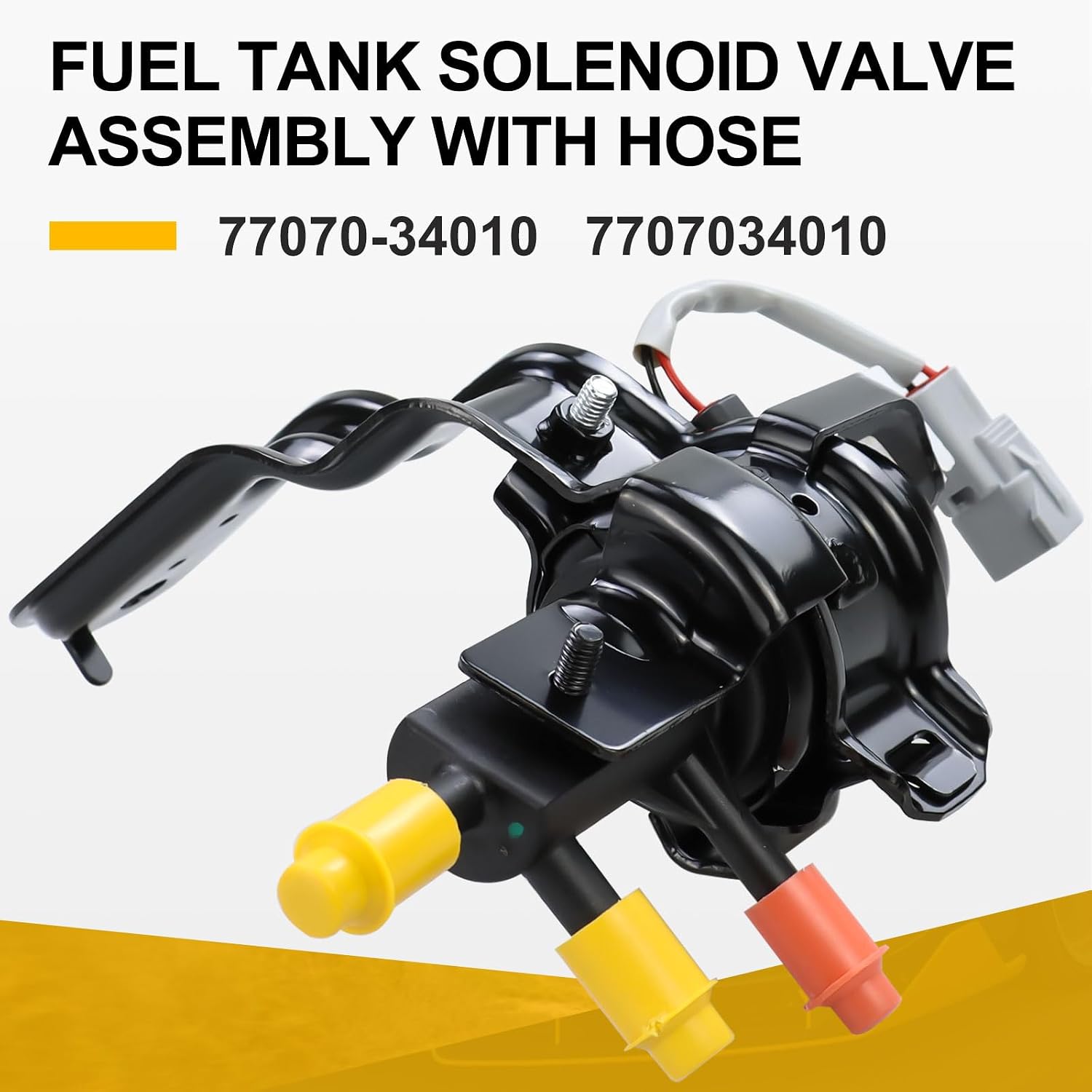 77070-34010 Fuel Tank Solenoid Valve Assembly With Hose Fit for Toyota Tundra 2008-2020, Fit for Toyota Sequoia 2008-2018