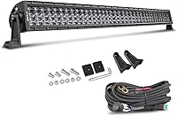 Vista 9 de DJI4X4 Reflector de barra de luces LED cree, de 12 pulgadas, 72 watts. Luz antiniebla de LED, para vehículos todoterreno, con panel negro