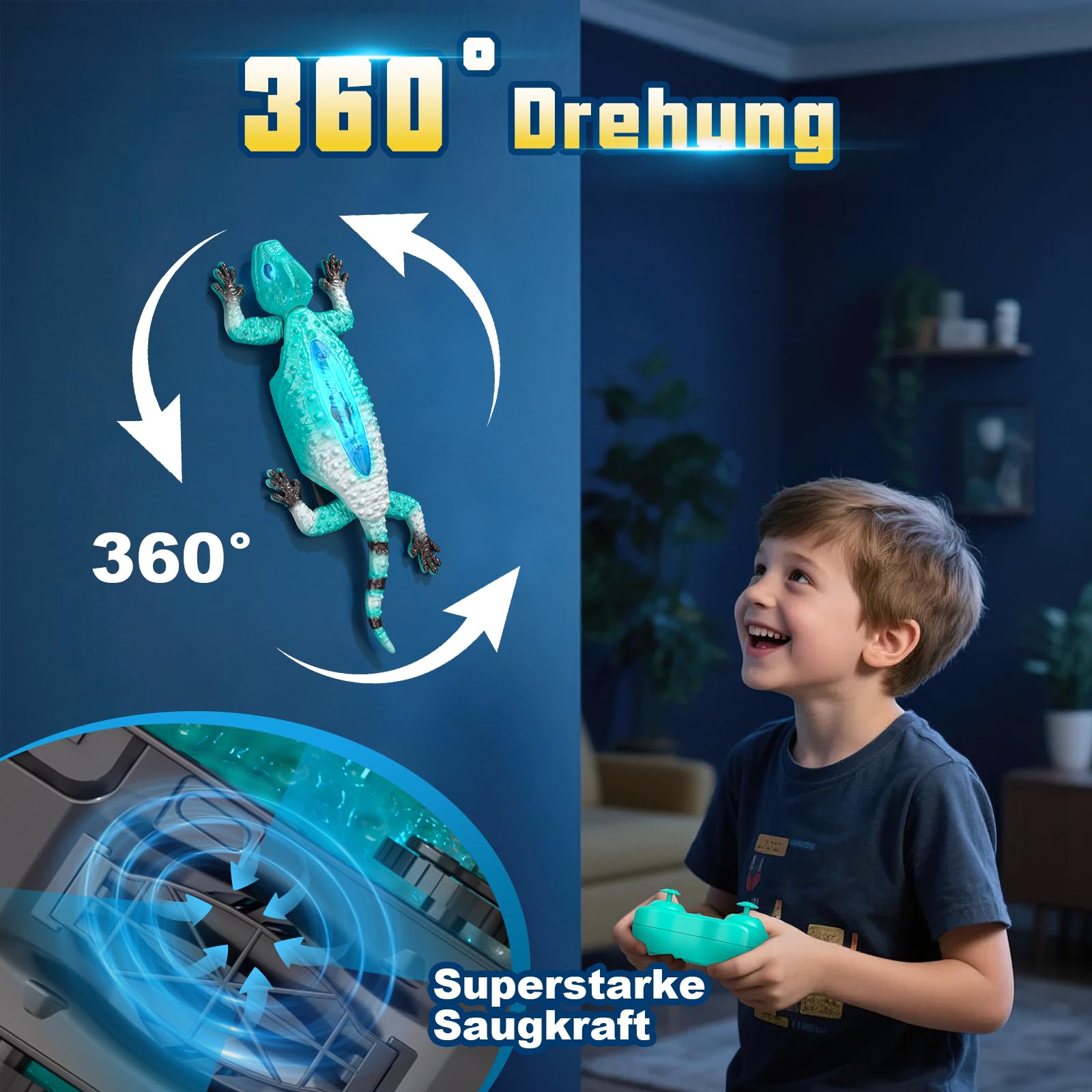 RC Kletter Gecko Wandflitzer - Ferngesteuertes Auto Mit LED Licht