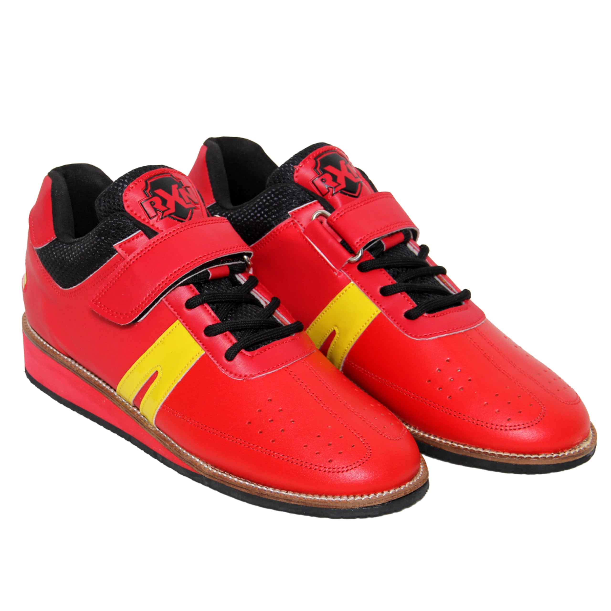 RXN Lifter Weightlifting Shoes for Mens (RED, 5)