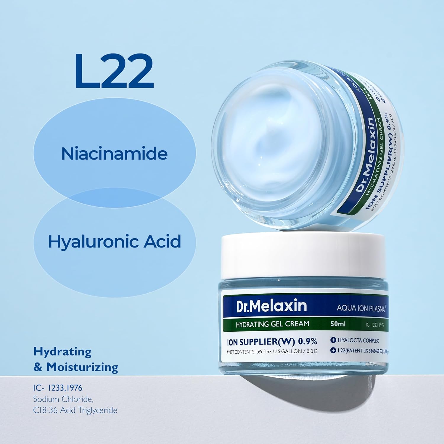 Dr.Melaxin Aqua Ion Plasma Hydrating Gel Cream for Dry & Sensitive Skin, Facial Moisturizing, Korean Skincare 50ml, 1.69 fl.oz - Image 4