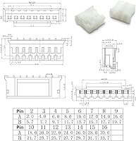 Vista 4 de PH2.0.000 in JST - Kit de conector macho con cable preprensado de 22 AWG, 2/3/4/5/6/7/8/9/10/12 pines de carcasa JST conector de cable adaptador