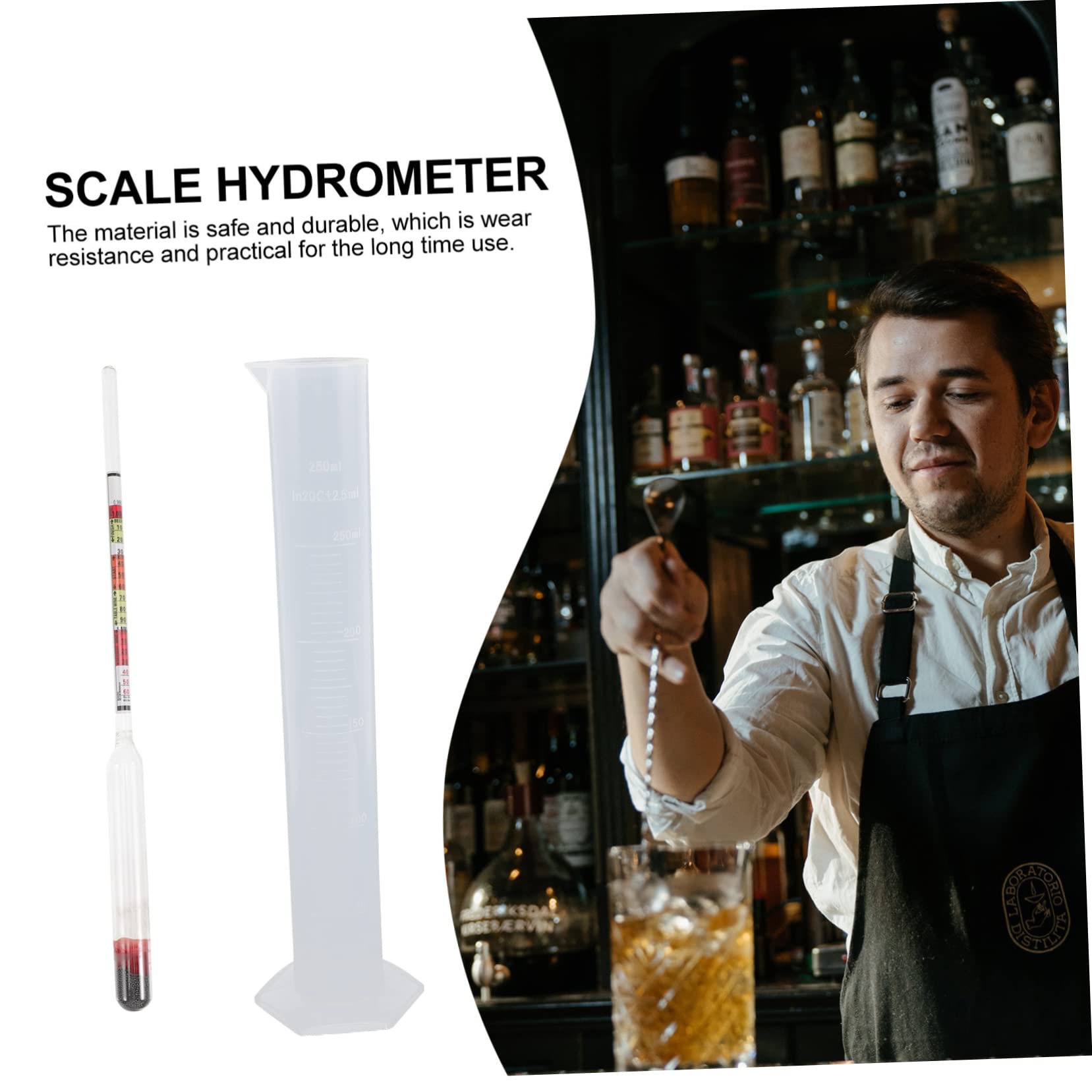 NAMOARLY 1 Set Triple Scale Hydrometer Kit for Wine Making Beer Brewing Hydrometer Tester Accurate Results