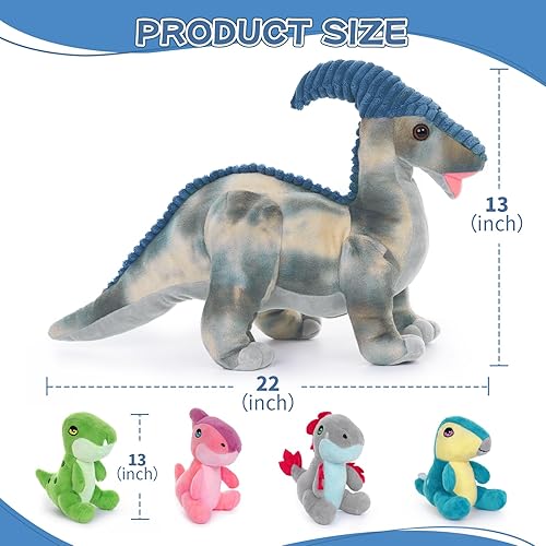 Miniatura 4 de MorisMos Peluche de lobo gigante, juguete de peluche grande de lobo de 36 pulgadas, regalos para niños en Navidad