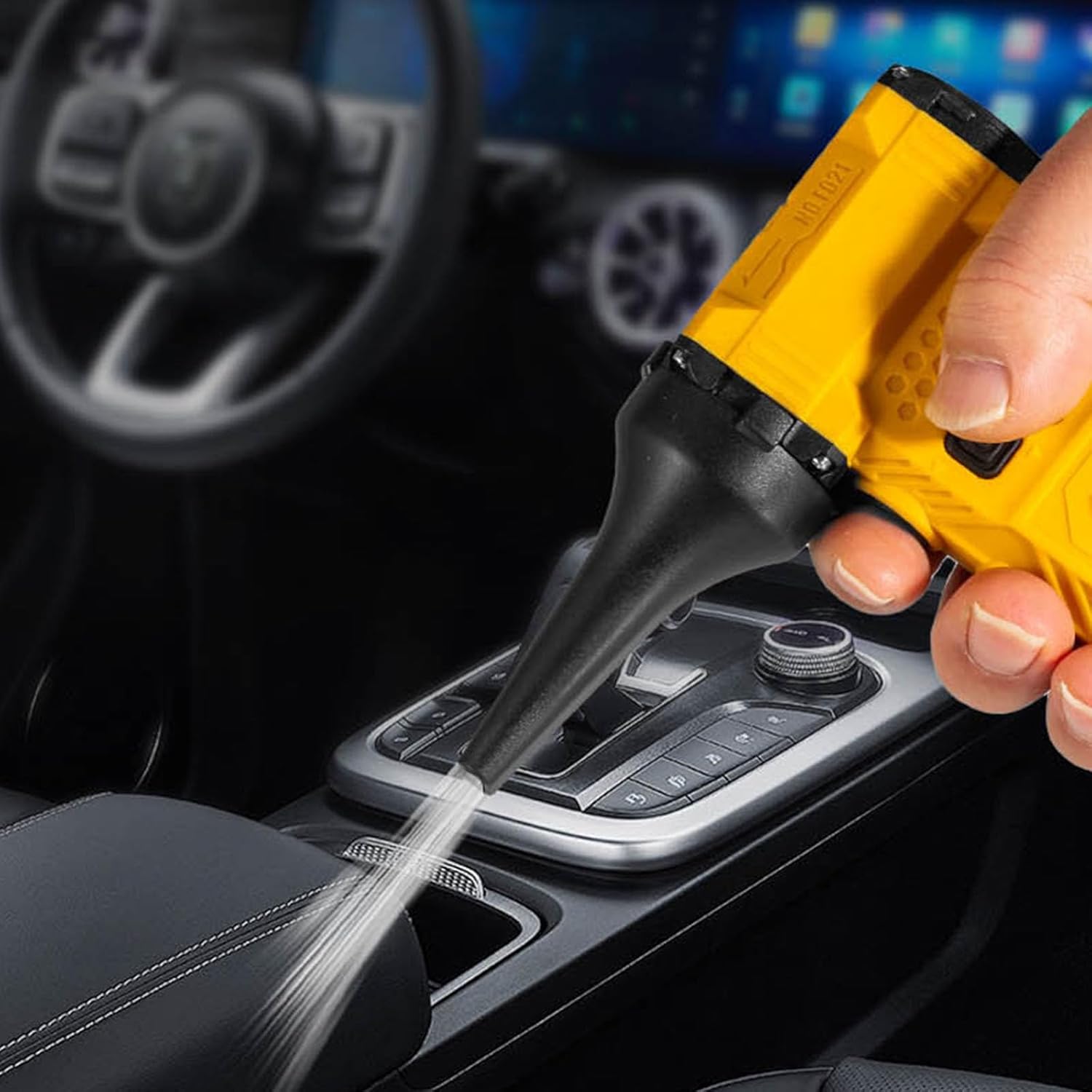 Outdoor Blower with LED Lamp 2X4000mAh Batteries Excellent for Debris Removal Night Action Permanent ABS Fan