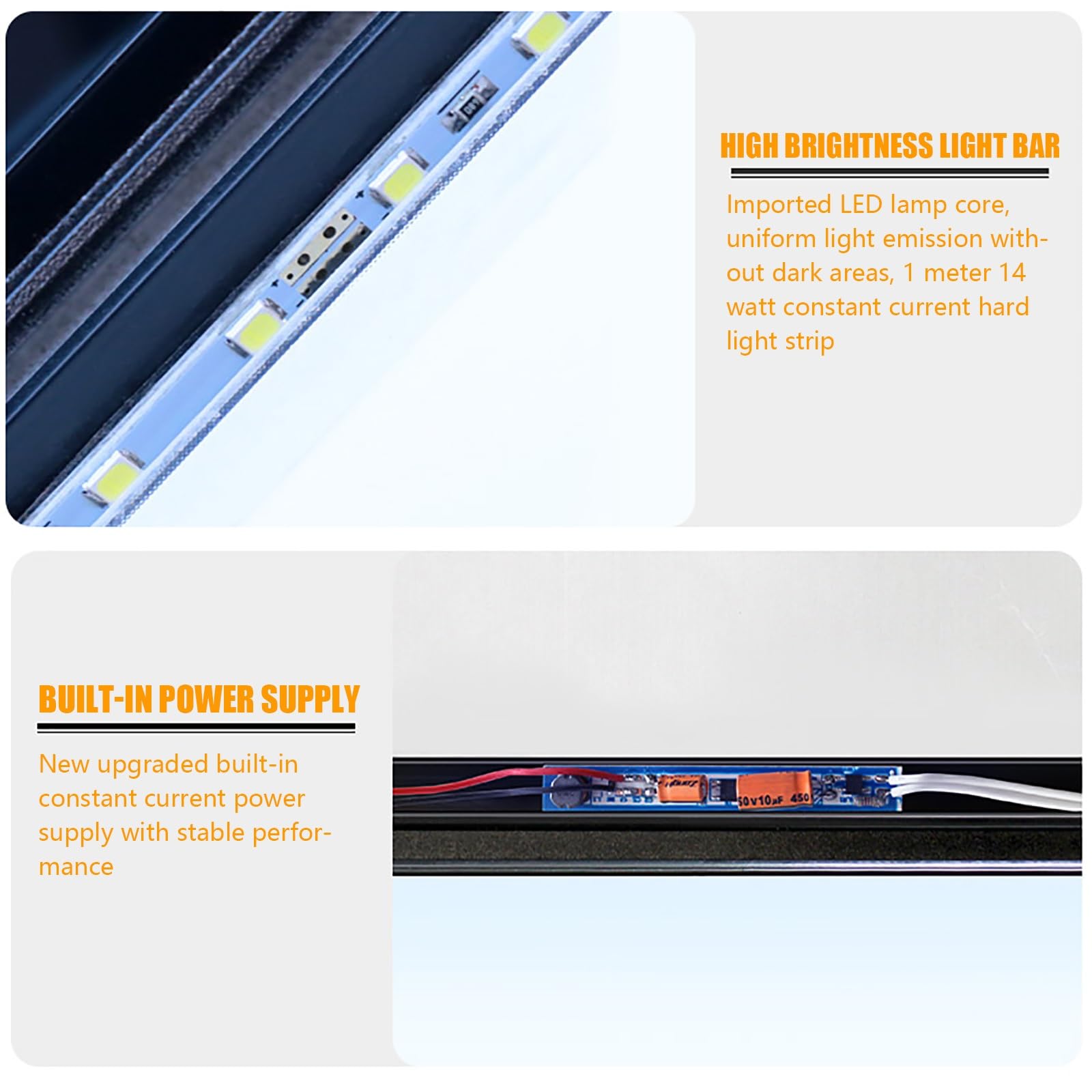 Tablica menu LED do montażu na ścianie, wyświetlacz 3D, podświetlana wysoka jasność, stop tytanu, łatwa instalacja do użytku komercyjnego, grubość 2,3 mm