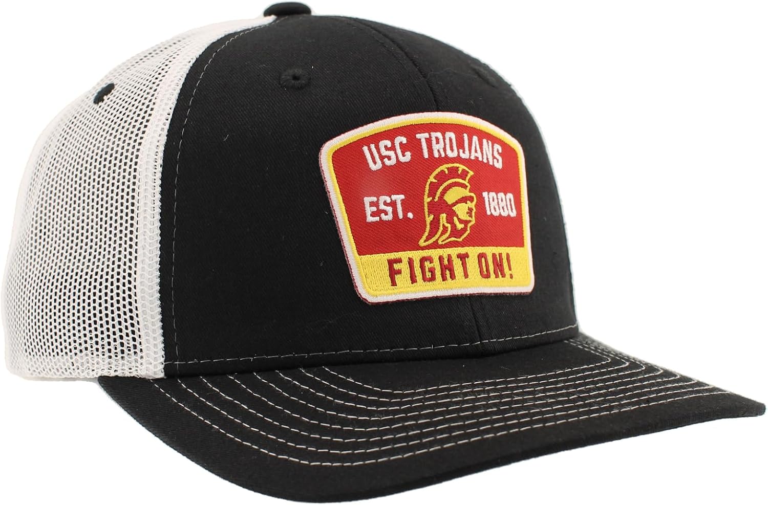 ZHATS Standard NCAA Officially Licensed Trucker Hat Dakota Switchback Patch Black White, One Size