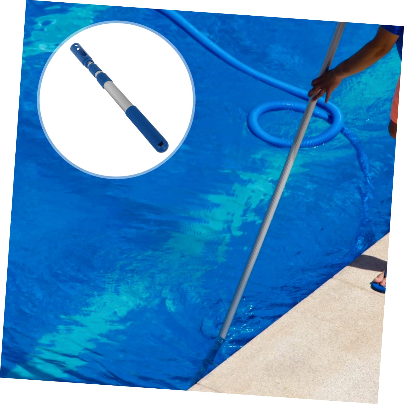 HANABASS 2piezas Varilla Telescópica para Limpieza De Piscinas Accesorio De Salvamento Ligero y Antideslizante para Rastrillar Plantas Acuáticas y Escombros