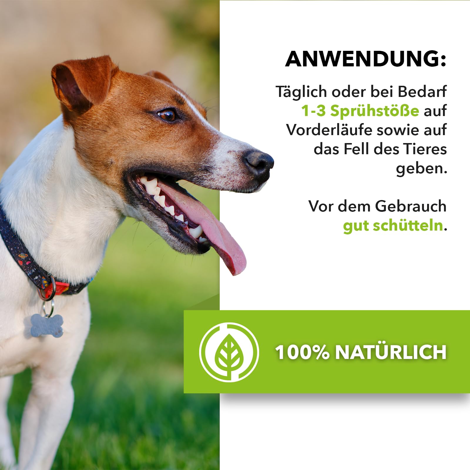 Flohnix Spray – Floh und Zeckenschutz für Hunde - Fellpflege Spray zur Unterstützung der Parasitenabwehr – Ohne Chemie – Für Fell, Umgebung & Liegeplätze – Flohschutz für Katze und Hund - 100 ml