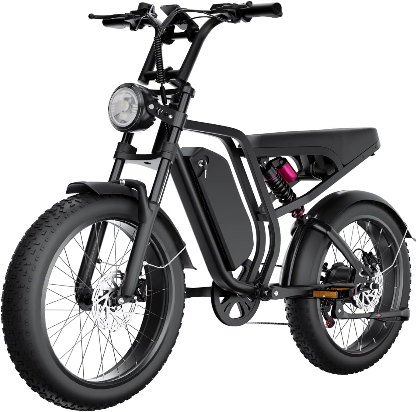 Electric Bike for Adults 35MPH, Ebike with 1500W Motor 52V 20Ah Removable Battery 20'' Fat Tire E Bike with 7-Speed Dual Suspension