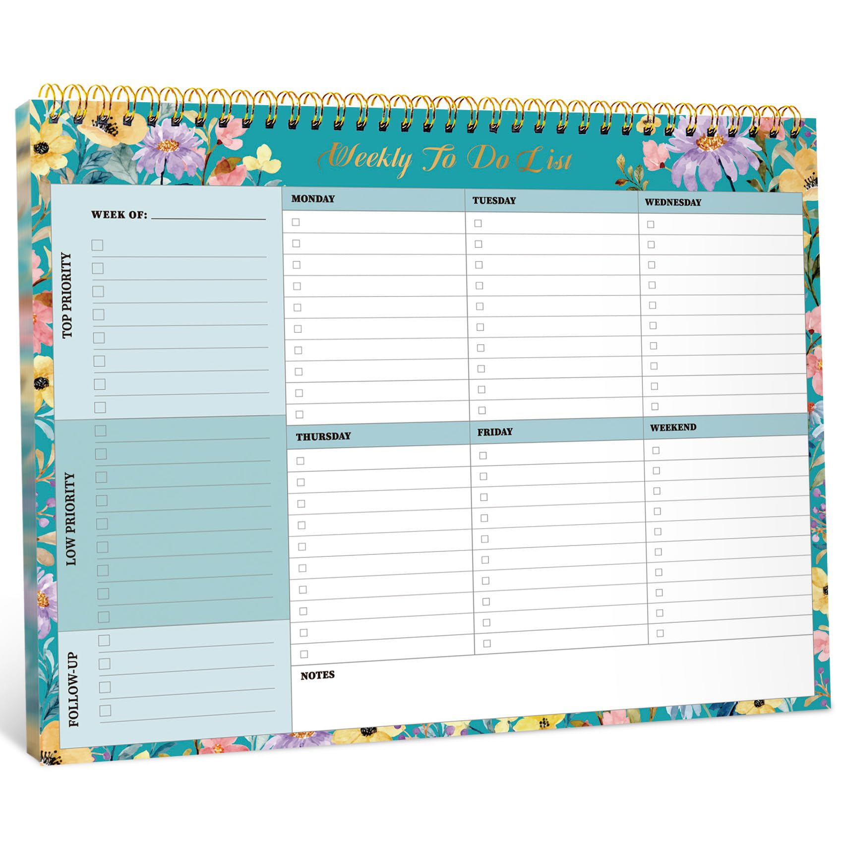 Taja Weekly Planner Notepad - Undated & Waterproof -26