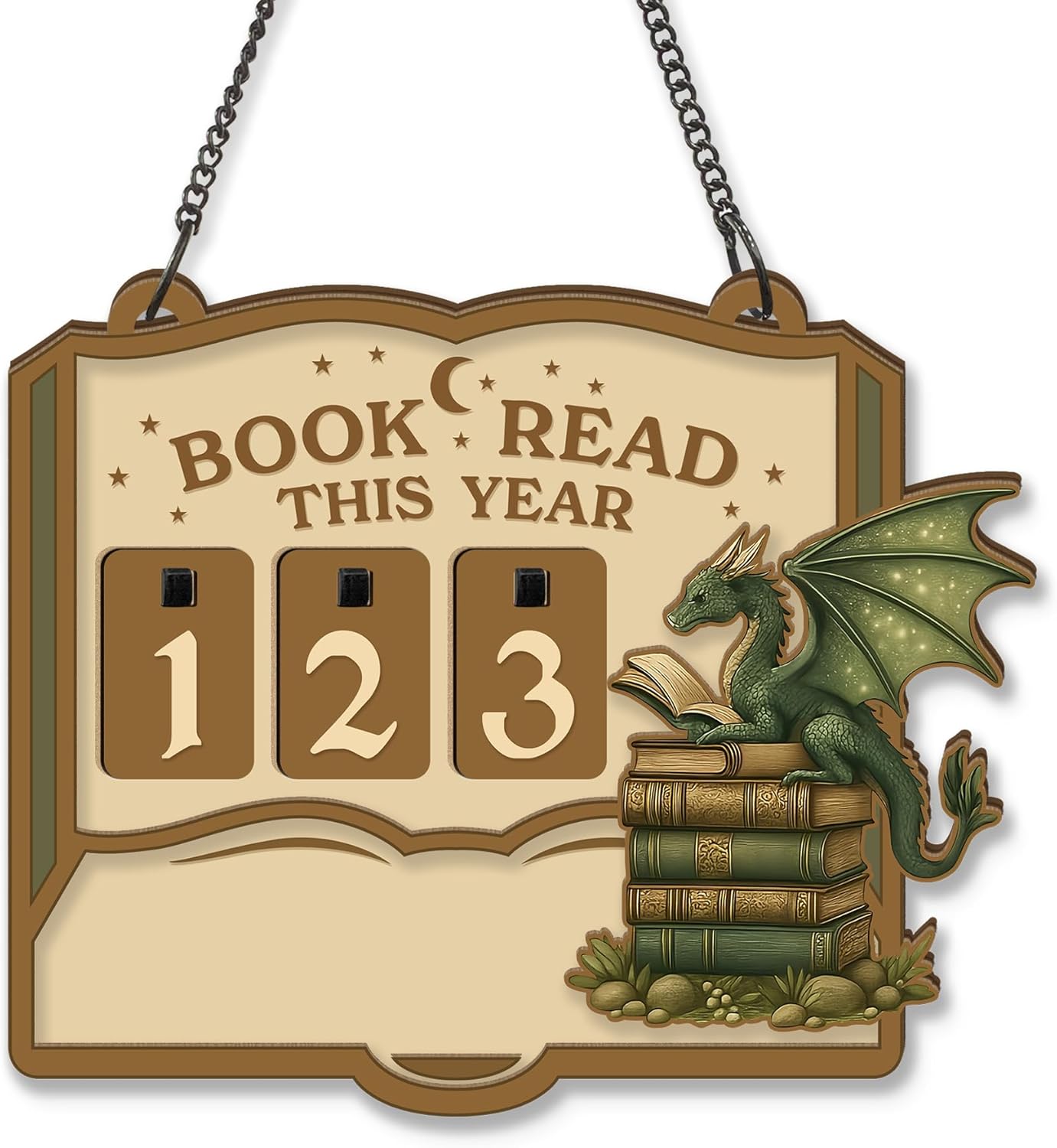 Custom Books Ive Read This Year Sign, Book Counter Tracker for Kids Students Teacher or Friends, Wooden Book Lovers Gifts for Bookshelf Decor, Gifts for Readers Birthday Christmas or Holiday