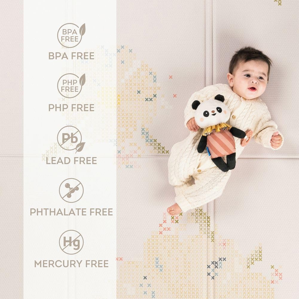 Taf Toys Fold & Play Bloom – Wendbare Spielmatte aus Schaumstoff – Ultra-strapazierfähige, wasserdichte, gepolsterte Oberfläche, faltbar – ideal für Babys und Kleinkinder, 140 x 140 cm
