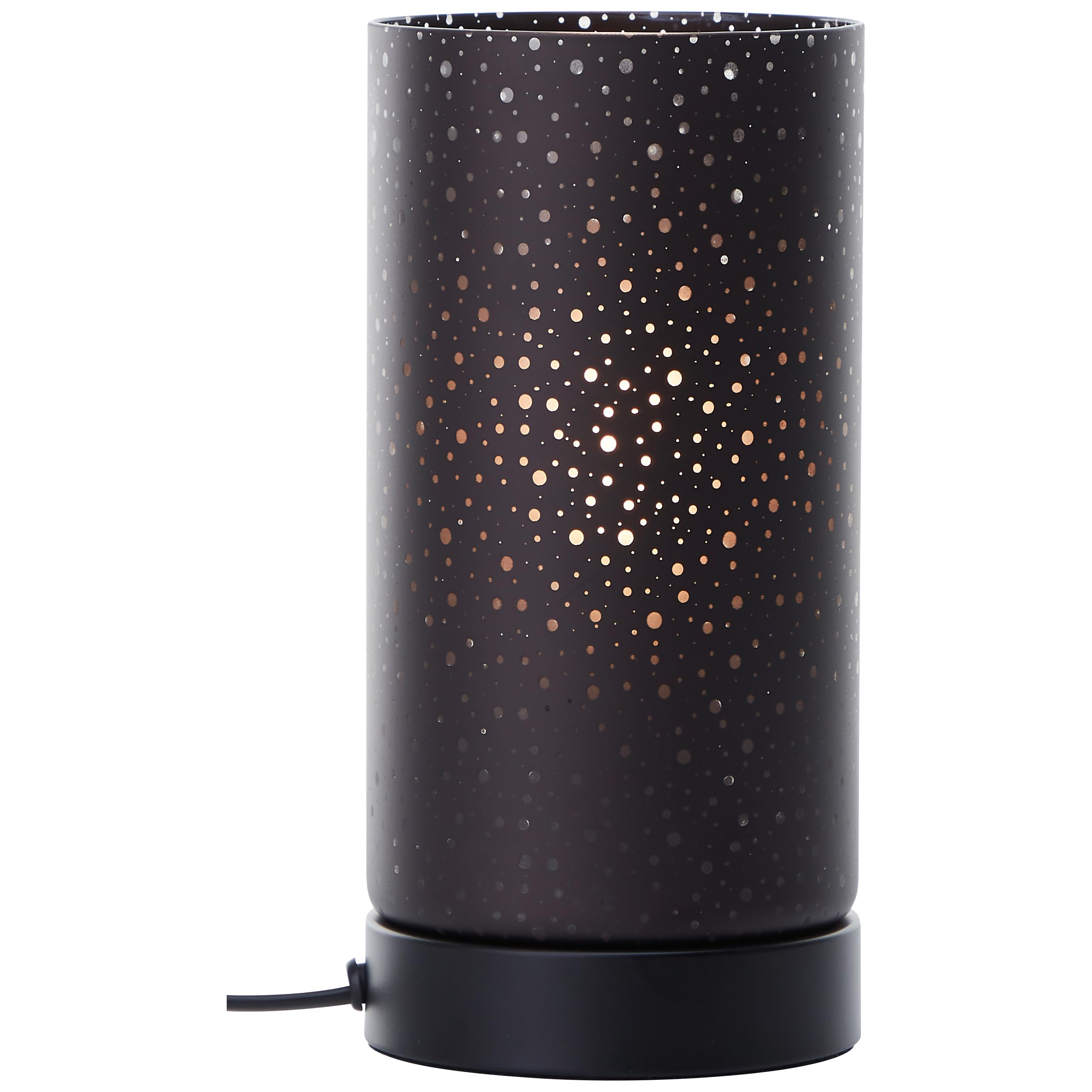 Brilliant Scarlett Tischleuchte, 24 cm, E27, schwarz matt, mit Lichteffekt