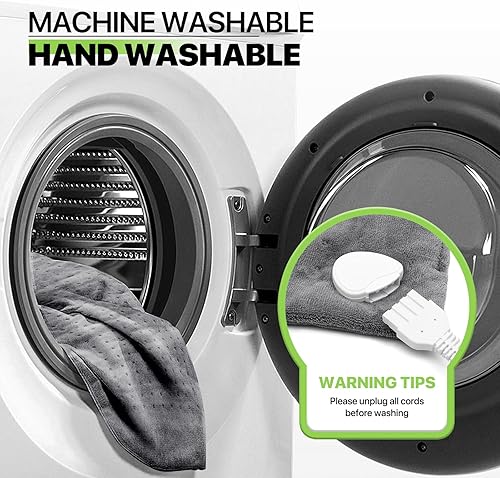 Miniatura 9 de Magshion Almohadilla térmica eléctrica para aliviar el dolor de piernas y rodilla, 3 ajustes de calor y apagado automático, almohadilla térmica