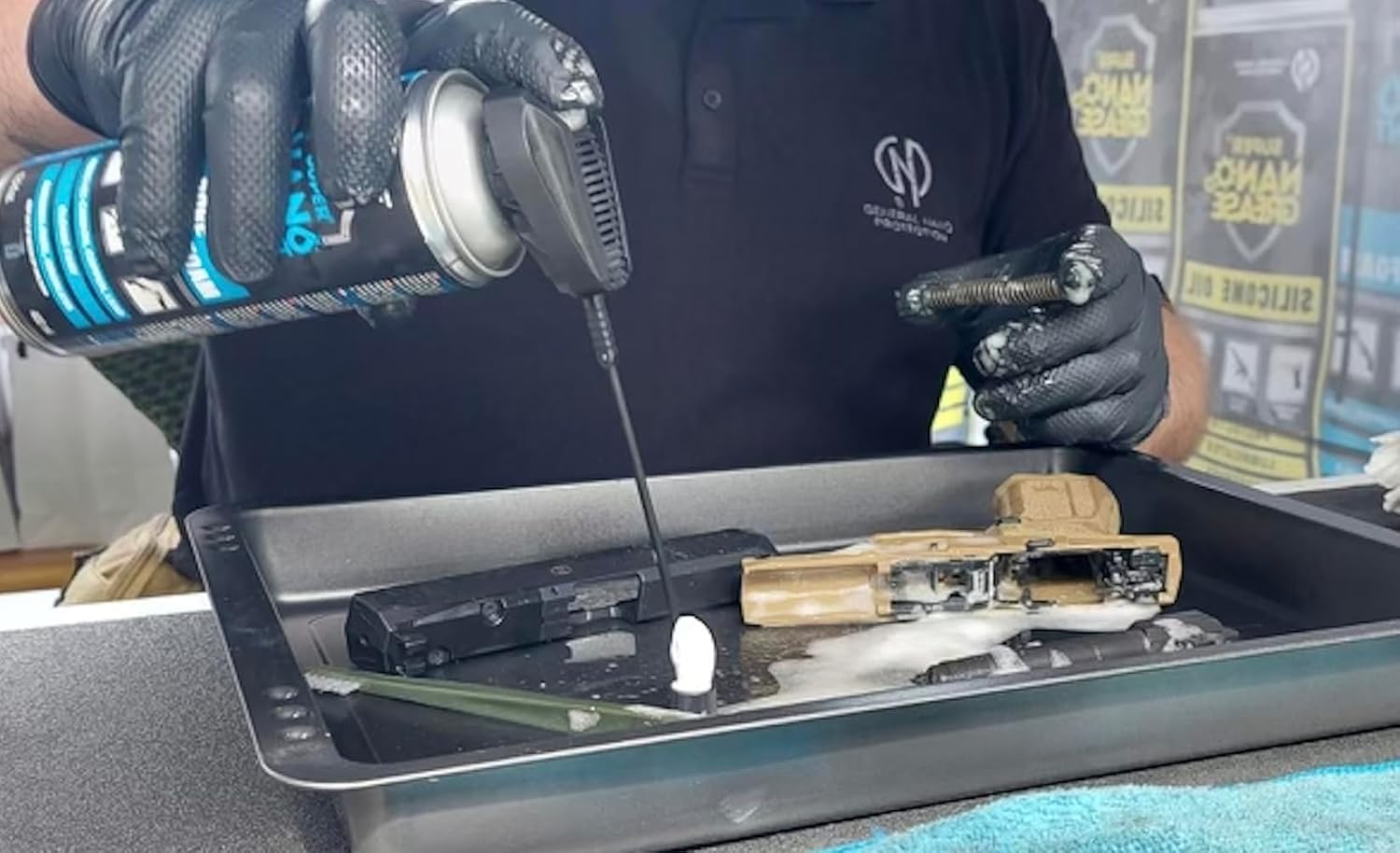 Super Nano Bore Foam: Premium Bore Cleaning Foam for Firearms, Shotguns, and Rifles – Deep Cleansing Action, Removes Powder, Lead, and Copper Deposits, Maintains Barrel Integrity, Blue