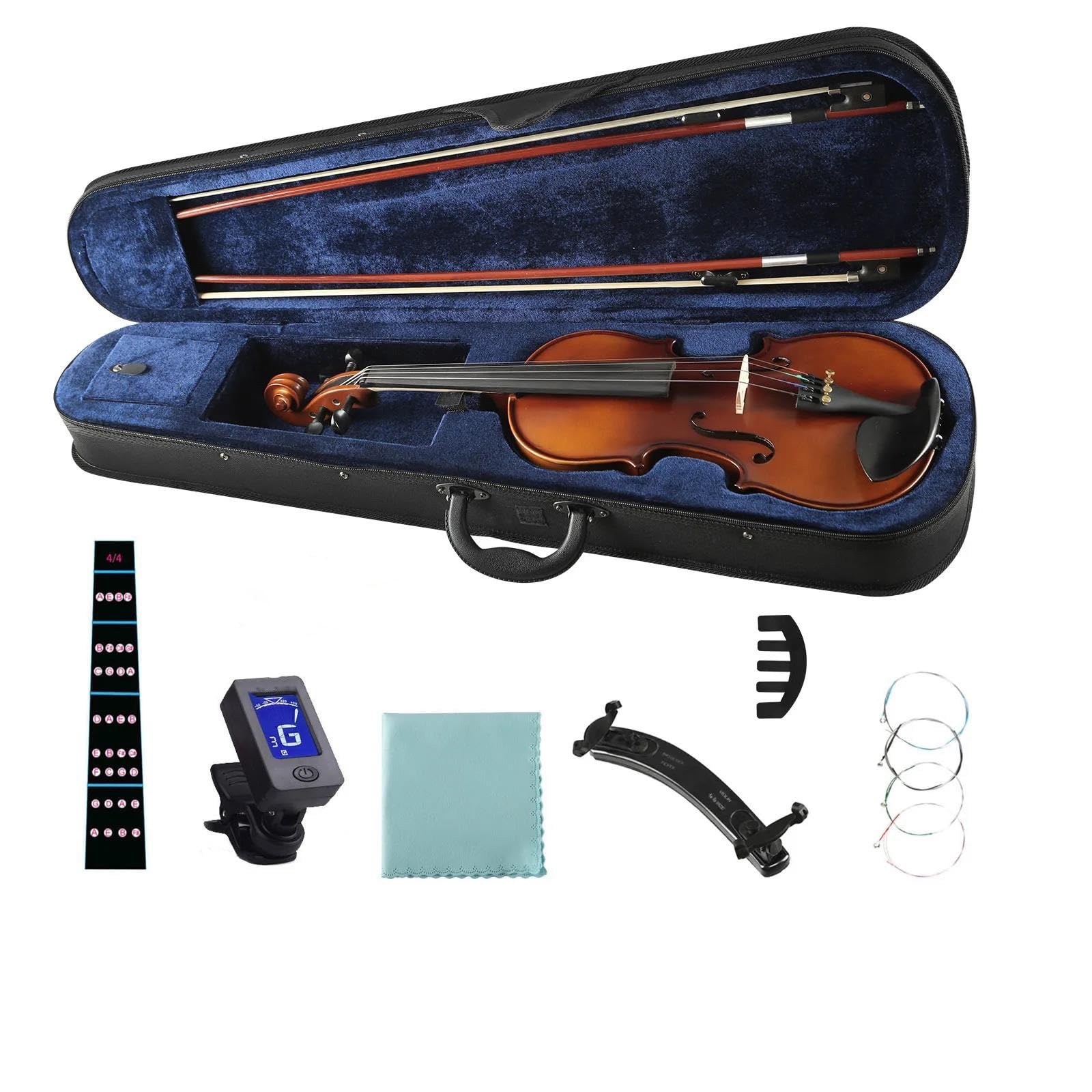 Violine Anfänger Fichte Student Violine Set 4/4 3/4 1/2 1/4 1/8 1/10(3/4)