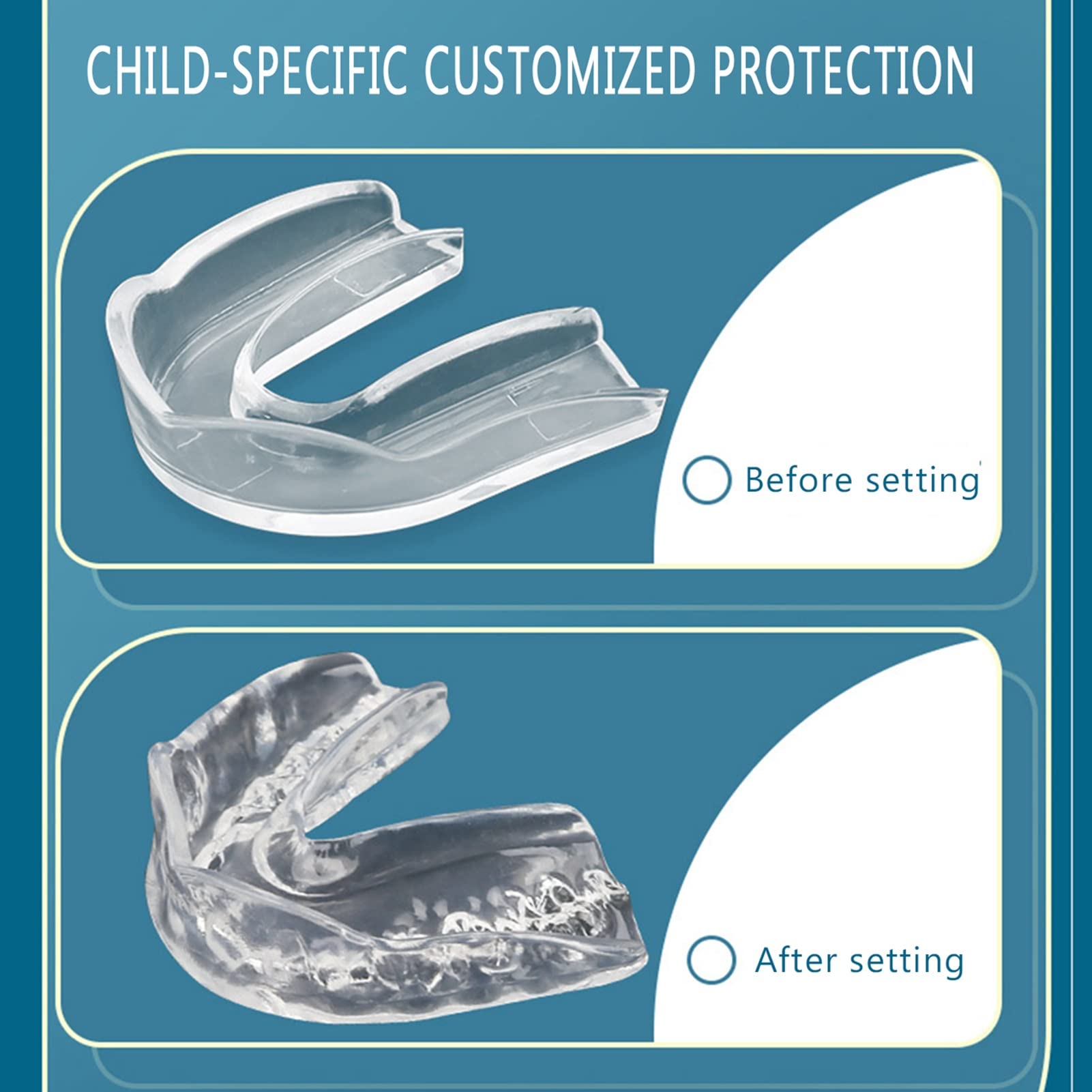 Lot de 2 Protège-Dents, Protège-Dents Sportifs pour La Protection de La Mâchoire dans Le Basketball, Le Football, Le Hockey, La Crosse, l'ajustement Personnalisé pour Les Jeunes Et Les Adultes