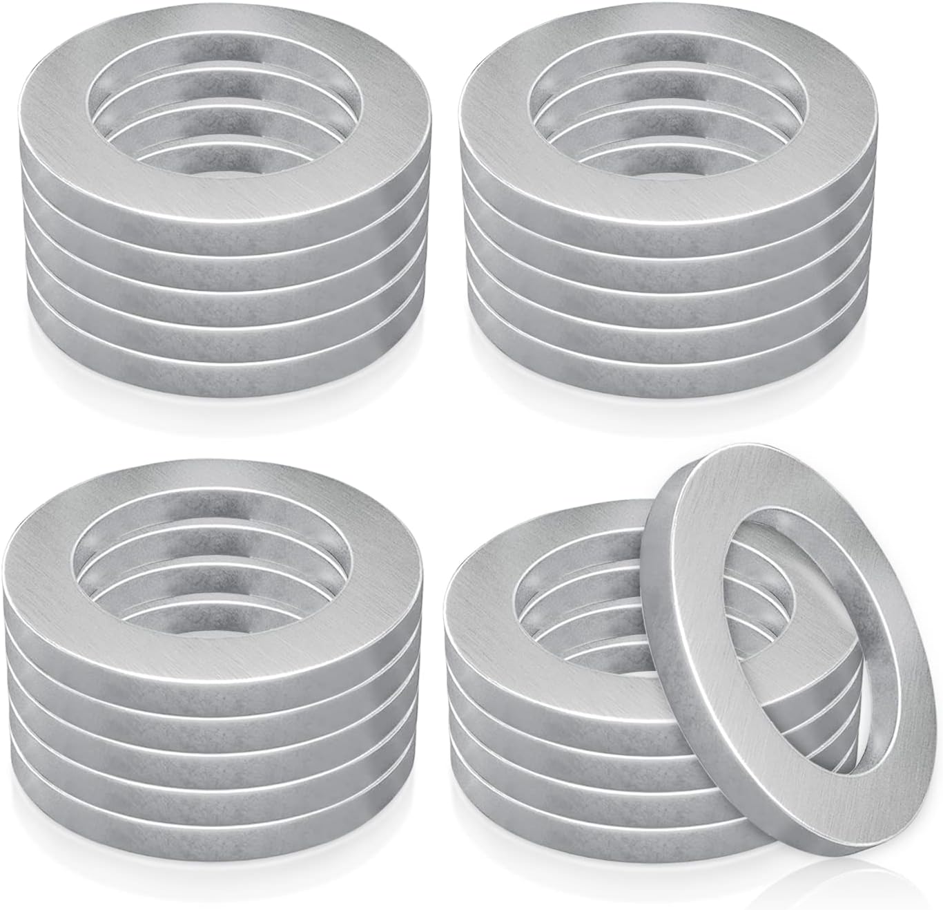 Pack-50 Oil Drain Plug Gasket, OEM 9410914000 Aluminum Oil Drain Plug Seals Rings, 0.5" Washer Crush Seal Replacement for Honda (Silver)
