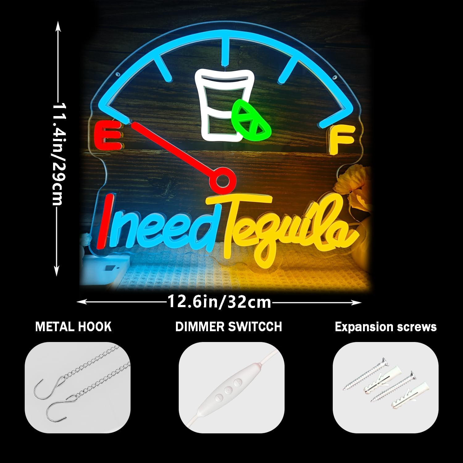 Tequila Neon Sign Dimmable Tequila Led Sign for Wall Decor tequila Led Night Up Sign for Man Cave Bar Wine Cellar Party Restaurant Christmas Gift Decoration - Image 3