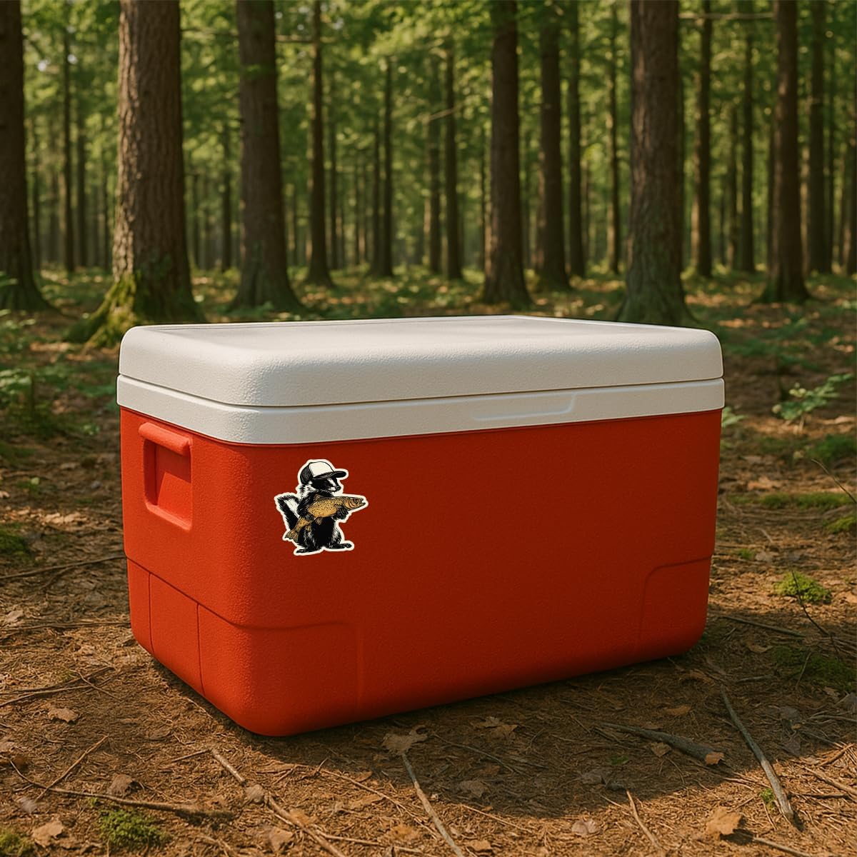 American Badger Whit Fish UV Stickers Peeker Anime Manga Decal Stickers, Ideal for Cars, Laptop, Skateboard, Wall Décor, UV Resistant 2'' x 2.5'' - Image 2