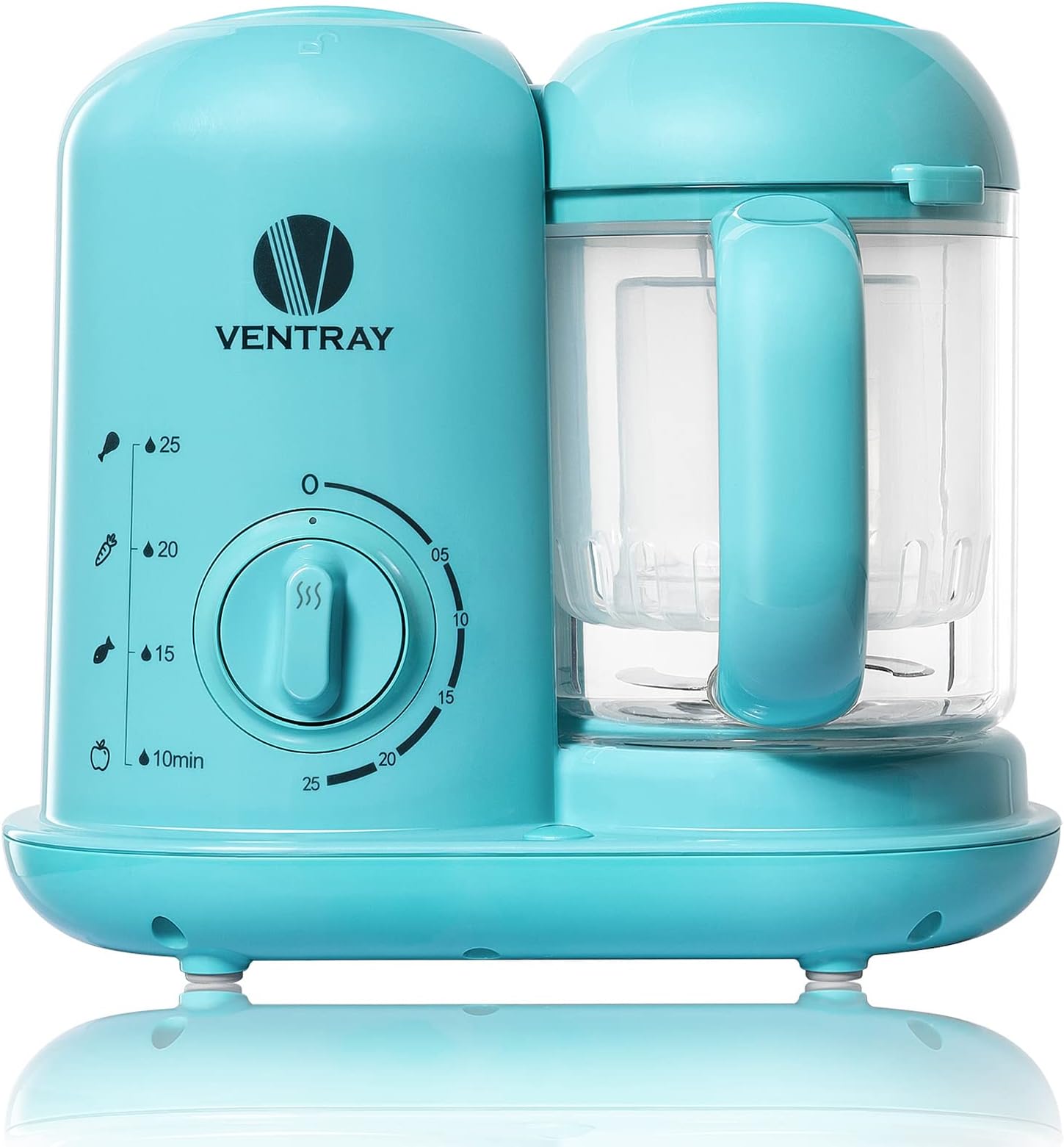 Ventray Baby Food Maker, All-In-one Puree Food Processor Steamer Blender Cooker Warmer Machine for Baby Toddler, Easy Clean and BPA-Free (Blue)