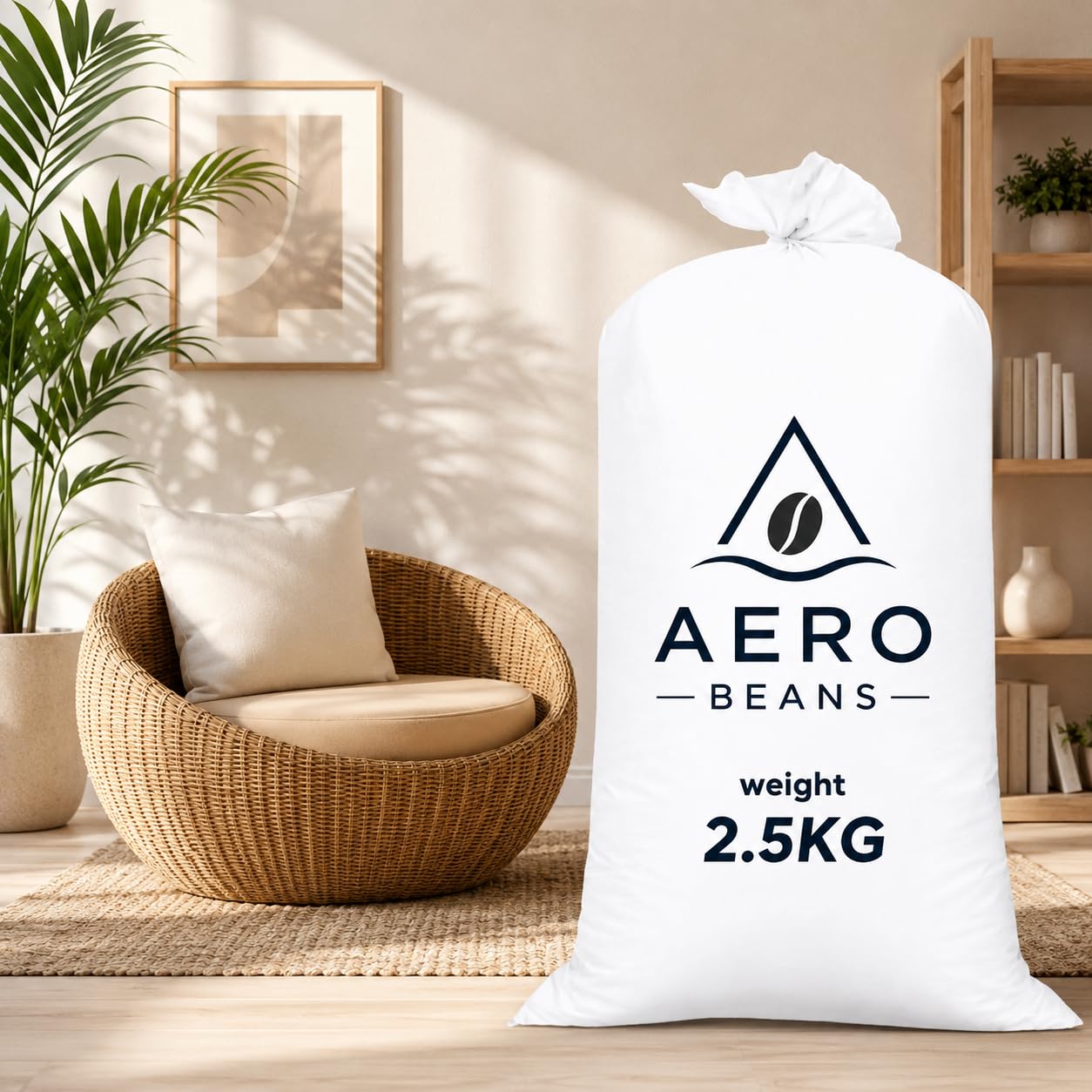 AERO Beans 2.5 KG Bean Bag Refill | High Density Polystyrene Fillers for Sofas & Pouffes | Soft & Durable White Material for Long-Lasting Comfort-image-40