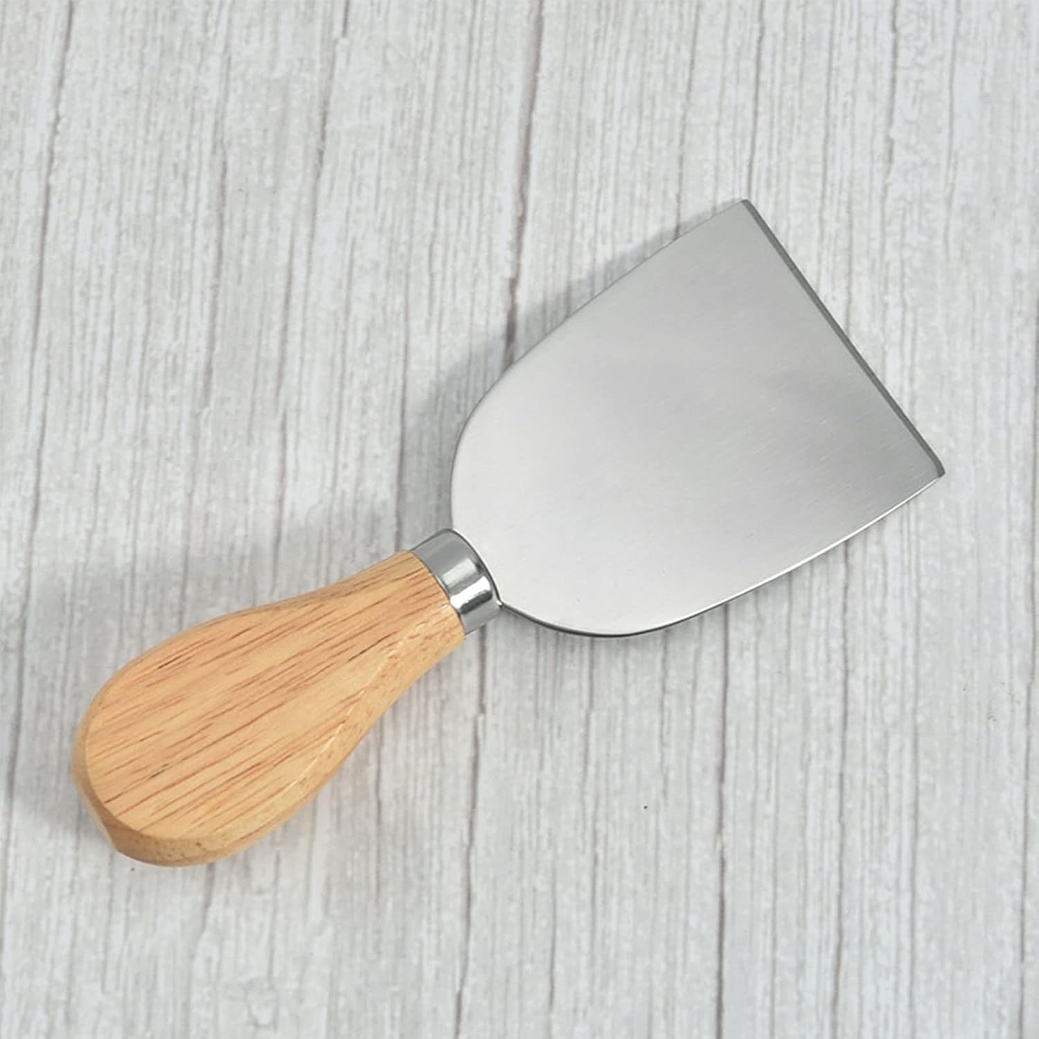 Cheese Knives Set Cheese Cutter Fork Ergonomic Wooden Handle Stainless Steel Utensil for Pizza Bread Serving